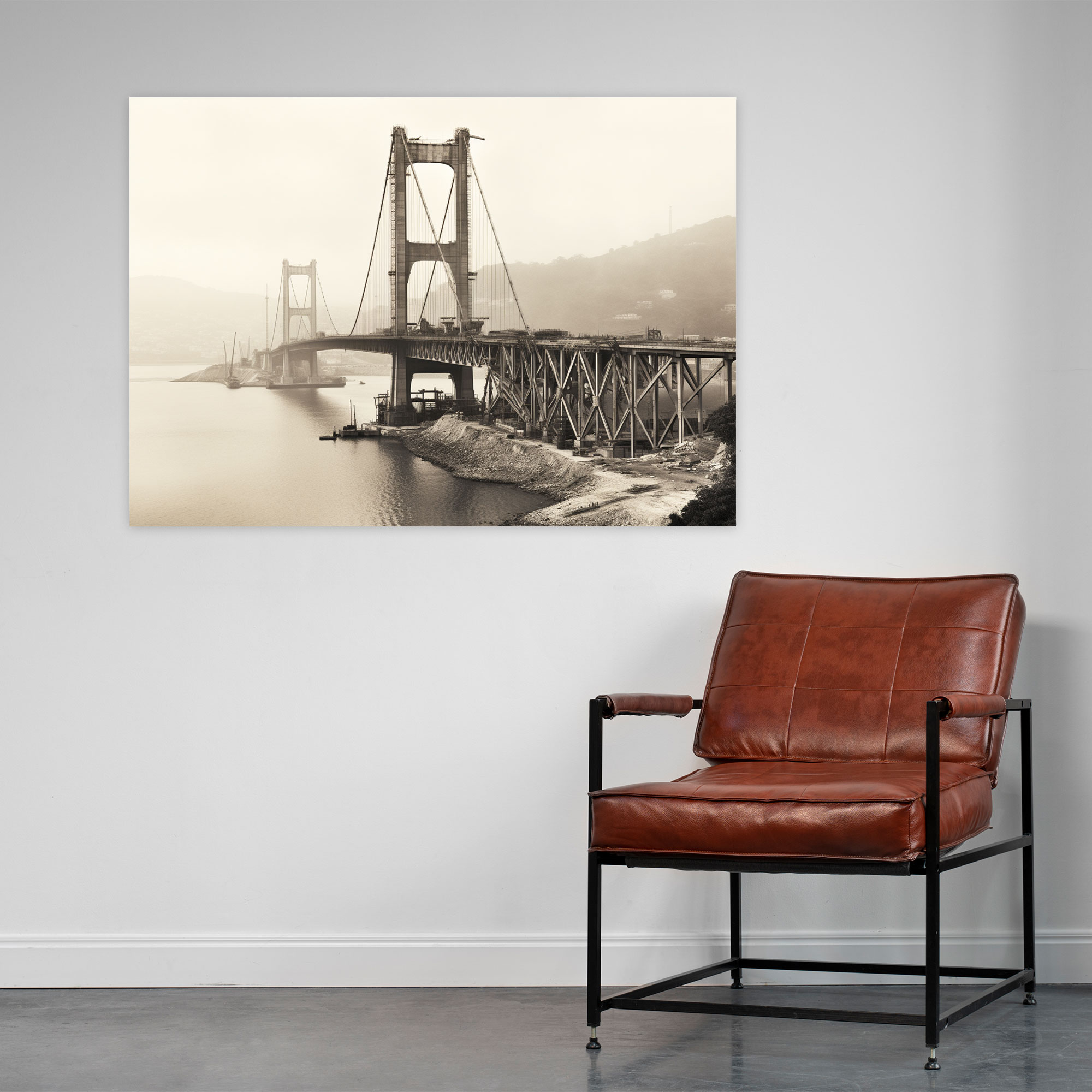 Bosphorus Bridge Canvas Print - Bosphorus Bridge, Canvas Wall Art, Vintage Photograph, Nostalgia