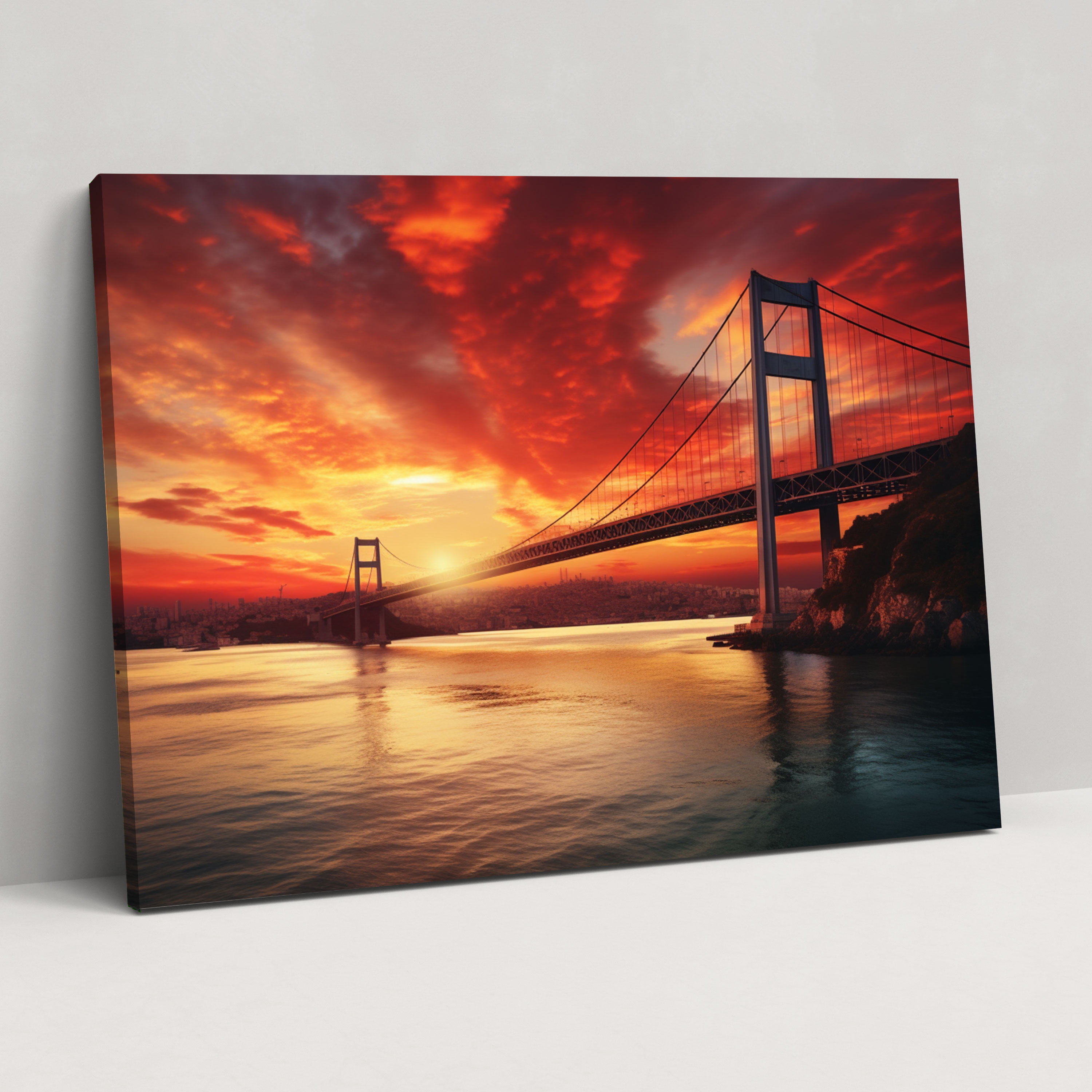 Bosphorus Bridge Wall Art - Bosphorus Bridge, Realistic Photography, Majestic, Natural Beauty