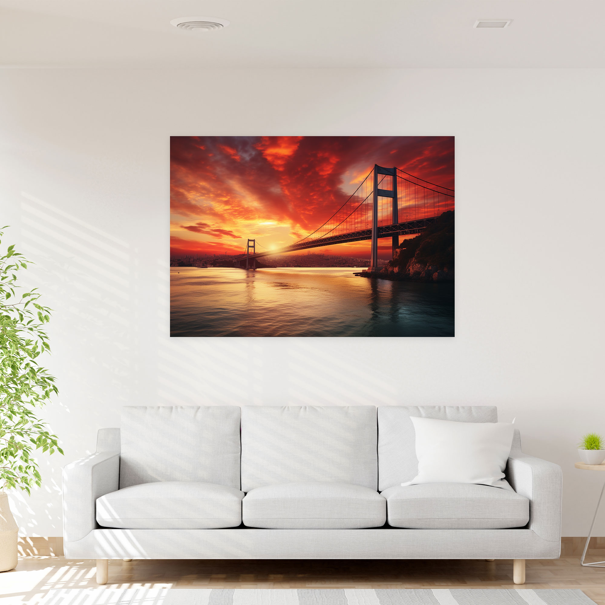 Bosphorus Bridge Wall Art - Bosphorus Bridge, Realistic Photography, Majestic, Natural Beauty