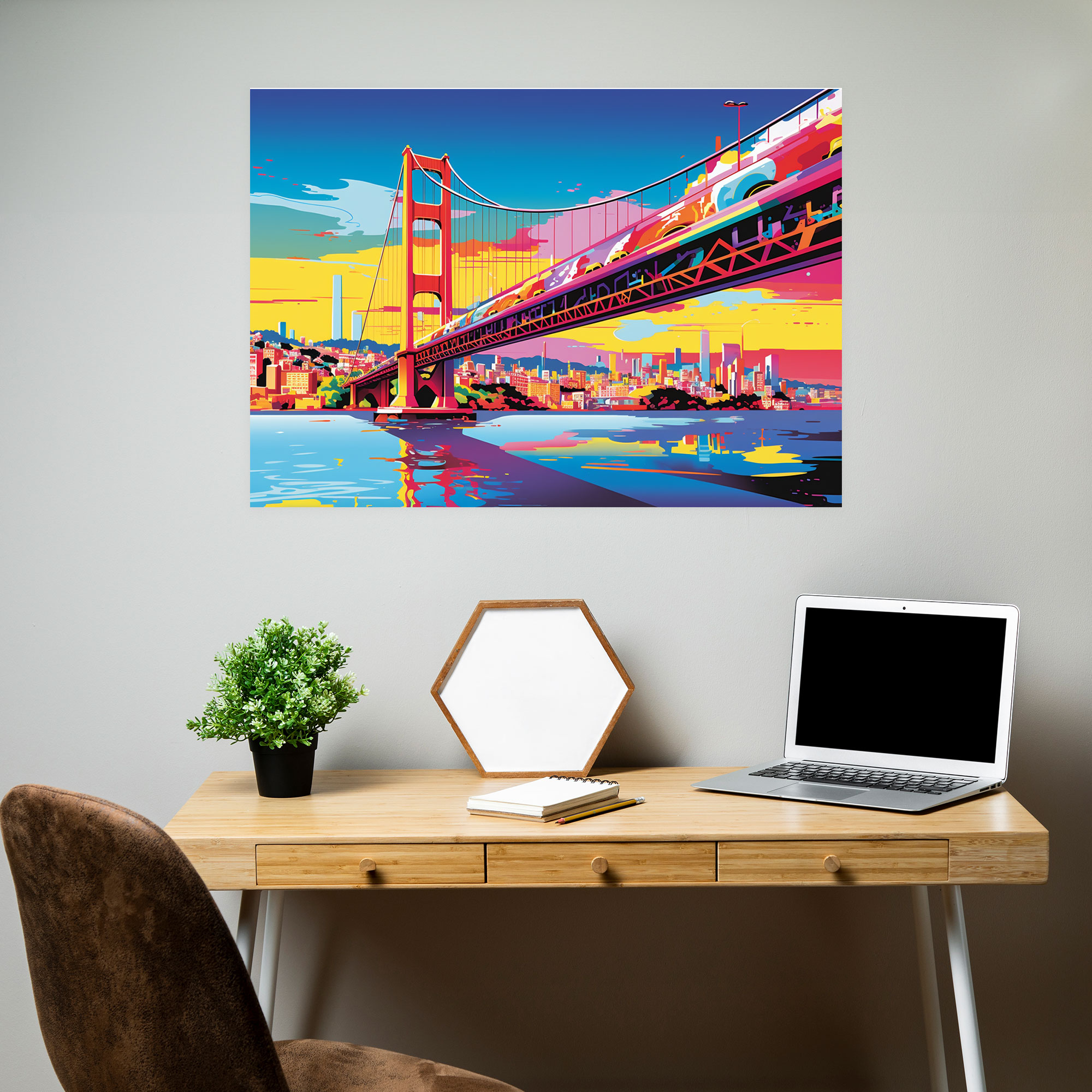Bosphorus Bridge Canvas Print - Bosphorus Bridge, Bold Colors, Canvas Wall Art, Vibrancy