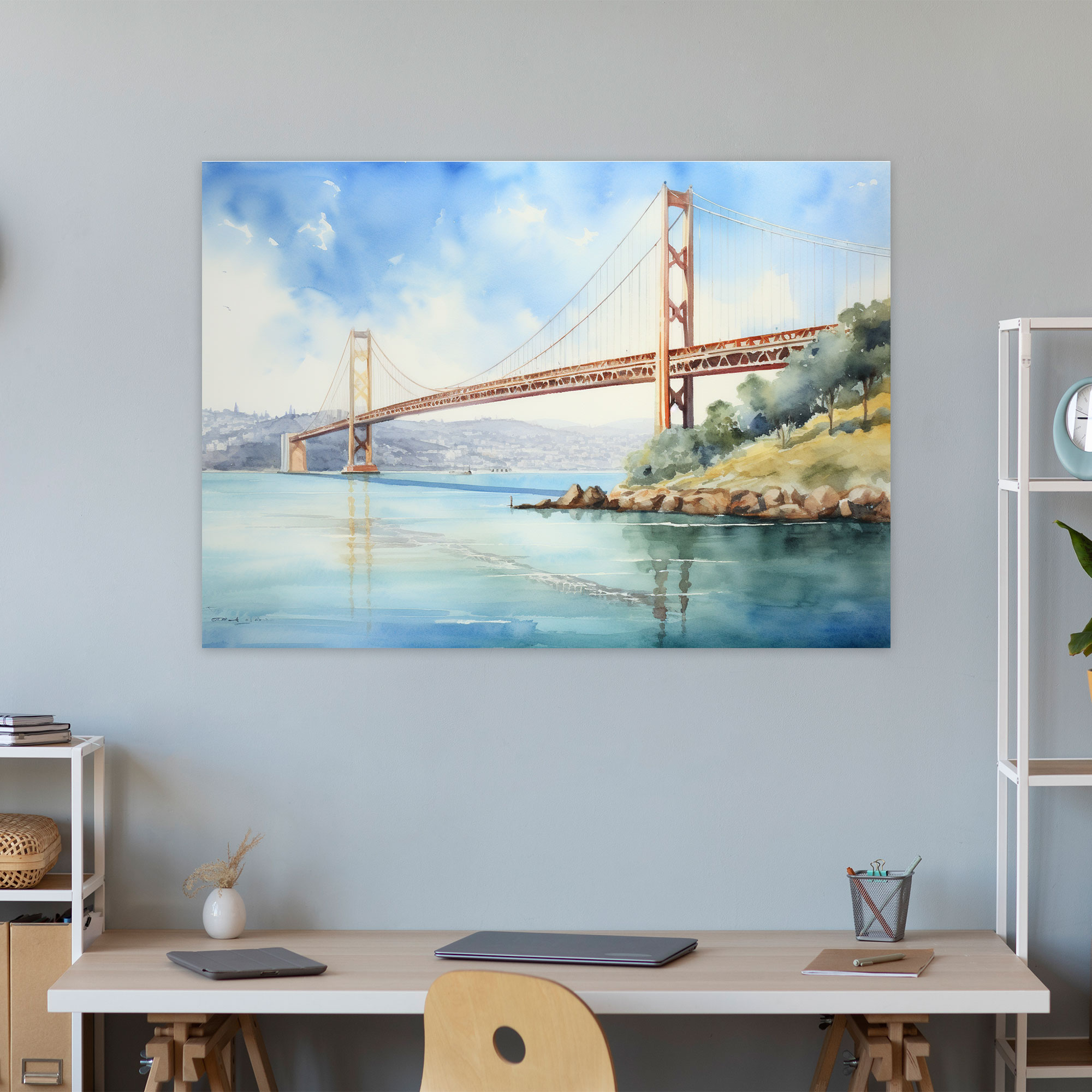 Bosphorus Bridge Wall Decoration - Bosphorus Bridge, Canvas Wall Art, Canvas, Tranquility