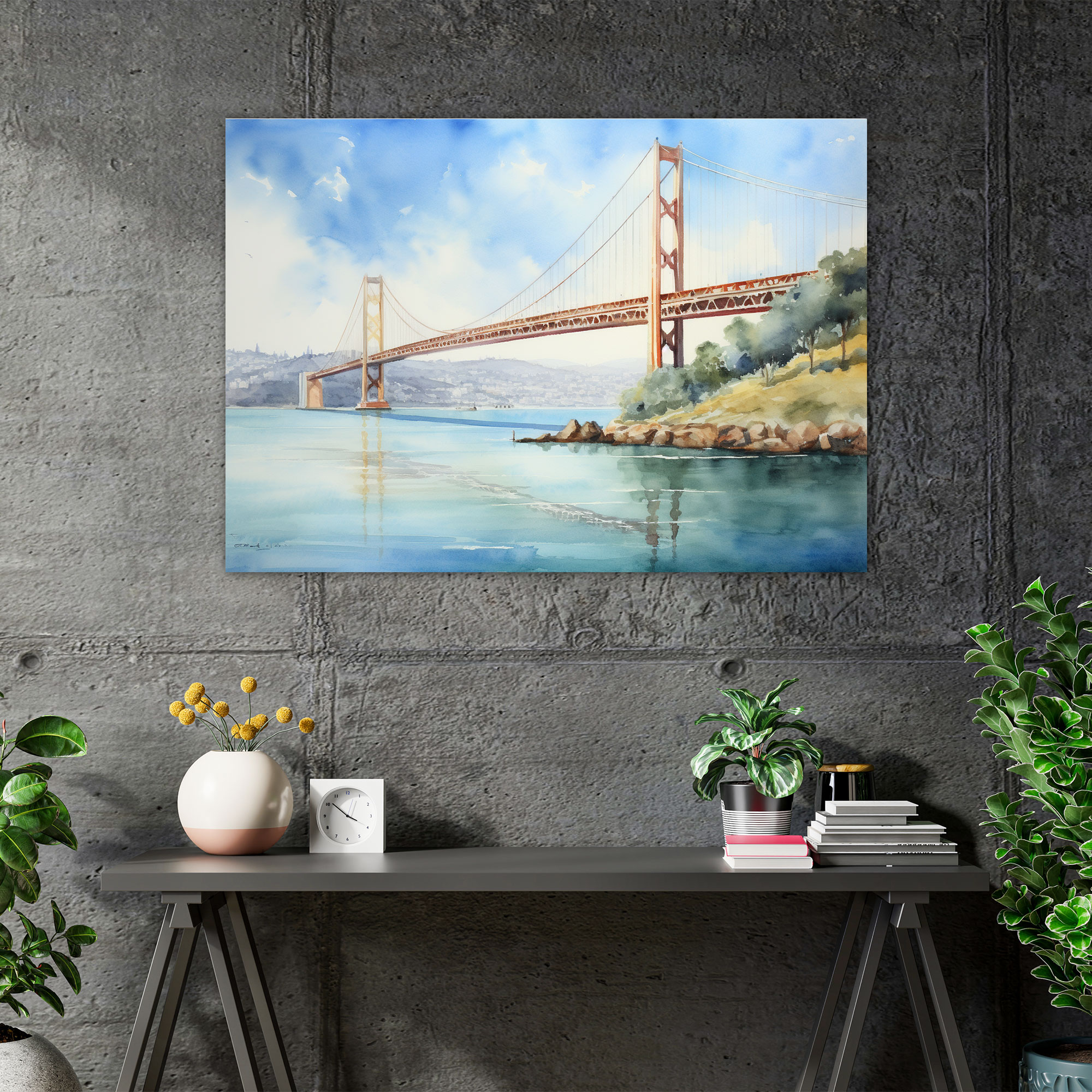 Bosphorus Bridge Wall Decoration - Bosphorus Bridge, Canvas Wall Art, Canvas, Tranquility