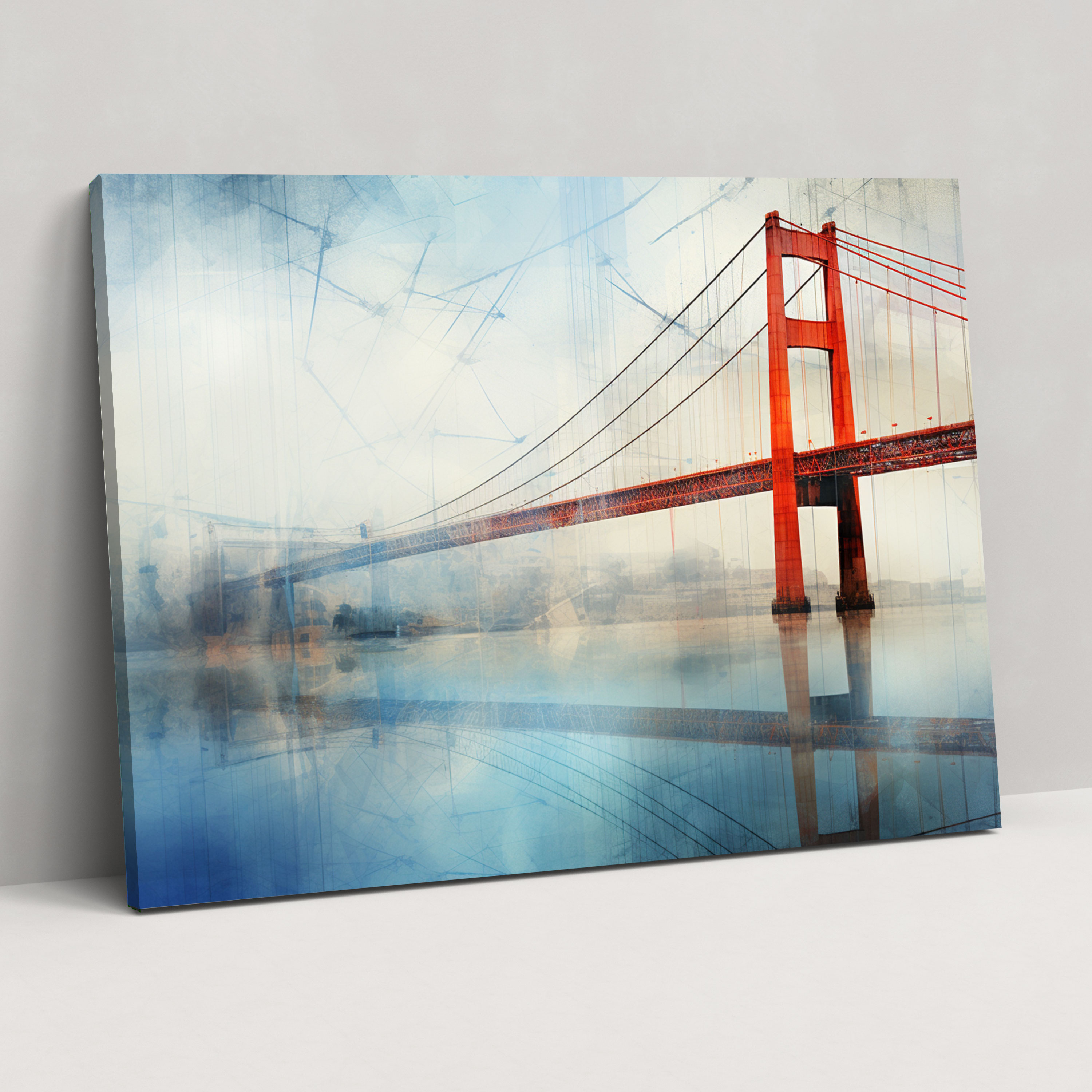 Bosphorus Bridge Canvas Print - Bosphorus Bridge, Geometric Shapes, Contemporary Vibe, Bosphorus Bridge