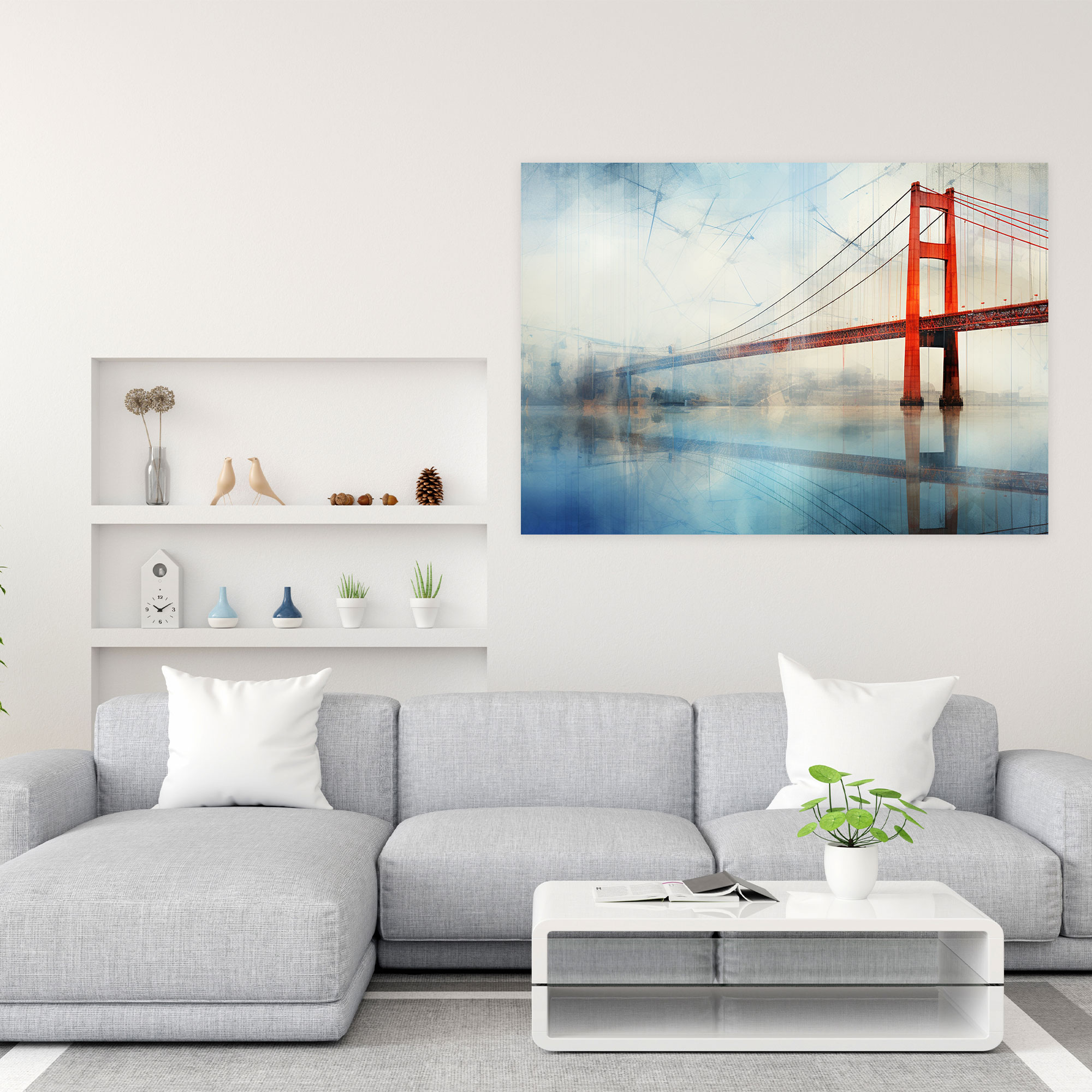 Bosphorus Bridge Canvas Print - Bosphorus Bridge, Geometric Shapes, Contemporary Vibe, Bosphorus Bridge