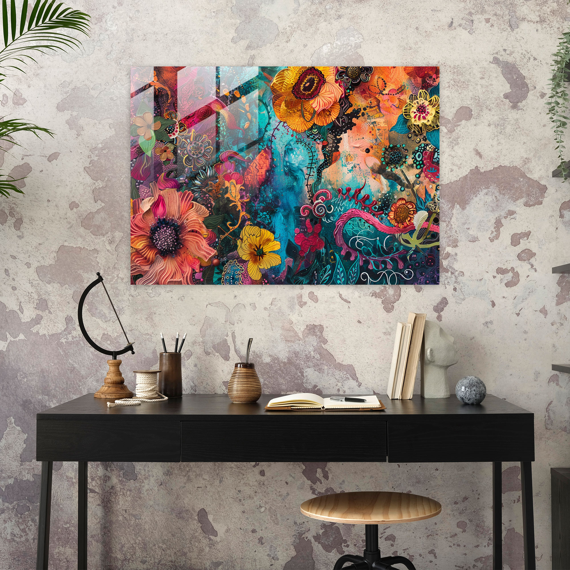 Barok Tarzı Resim Modern Sanat - Canlı Renklerle Barok Tarzı Resim Kanvas Tablo