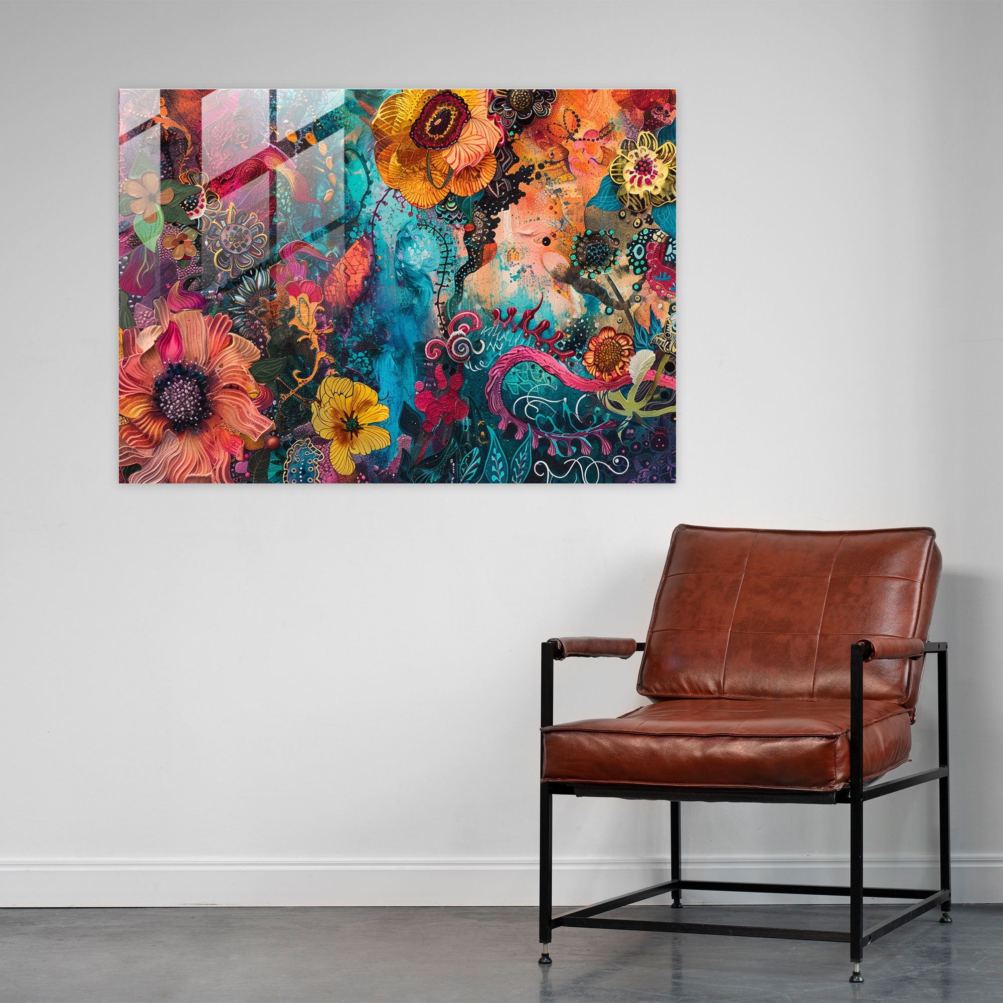 Barok Tarzı Resim Modern Sanat - Canlı Renklerle Barok Tarzı Resim Kanvas Tablo
