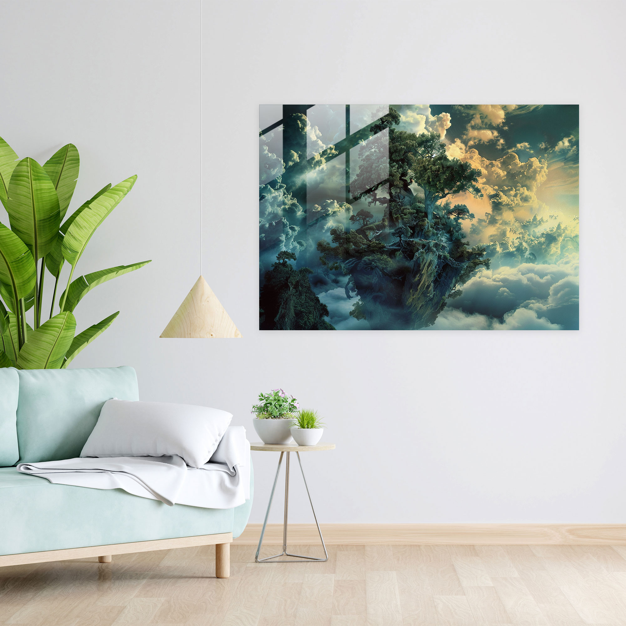 Barok Tarzı Resim Cam Tablo - Barok Ev Dekorasyonu Modern Sanat Cam Tablo