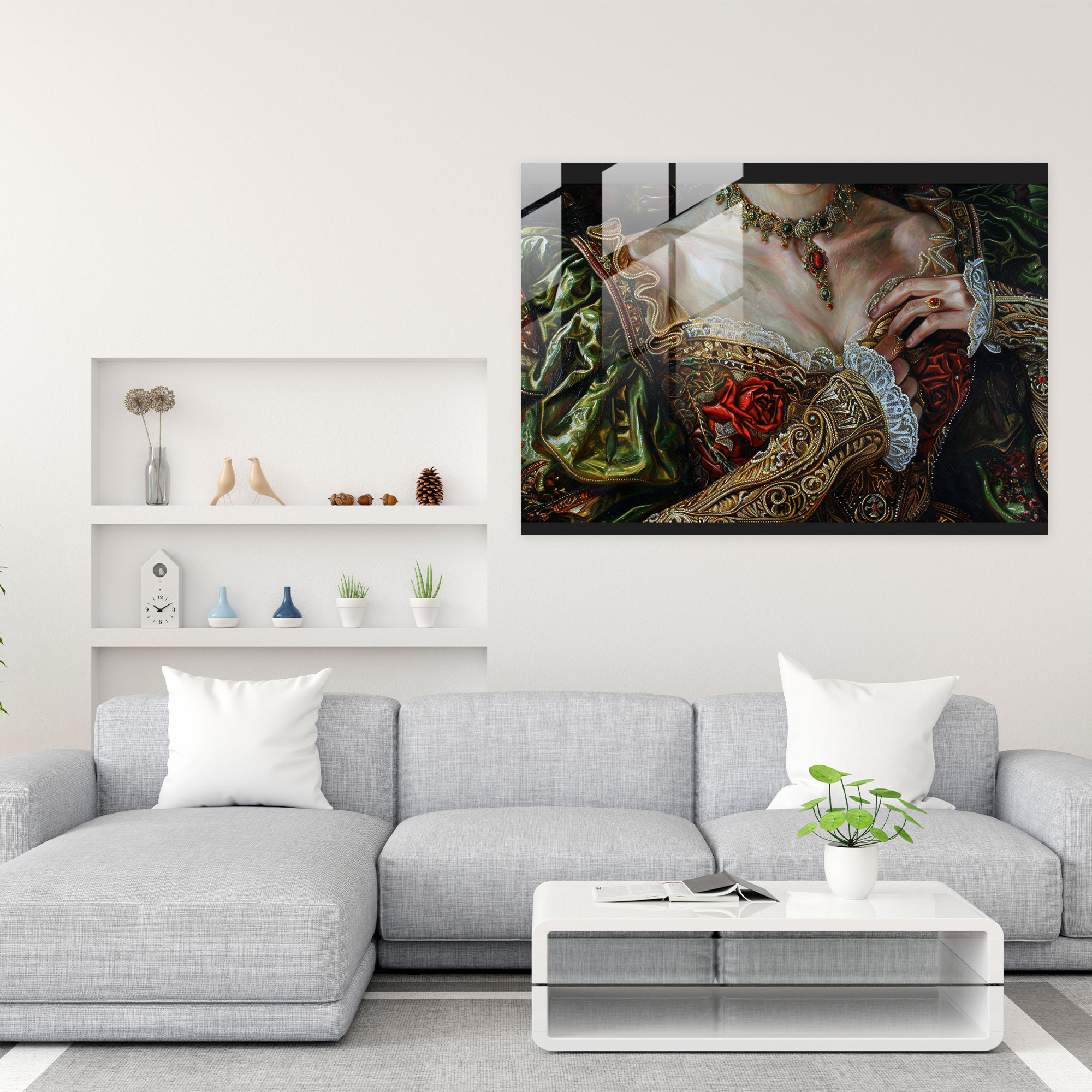 Barok Tarzı Resim Cam Duvar Sanatı - Barok Tarzı Resim Cam Sanatı Modern Sanat