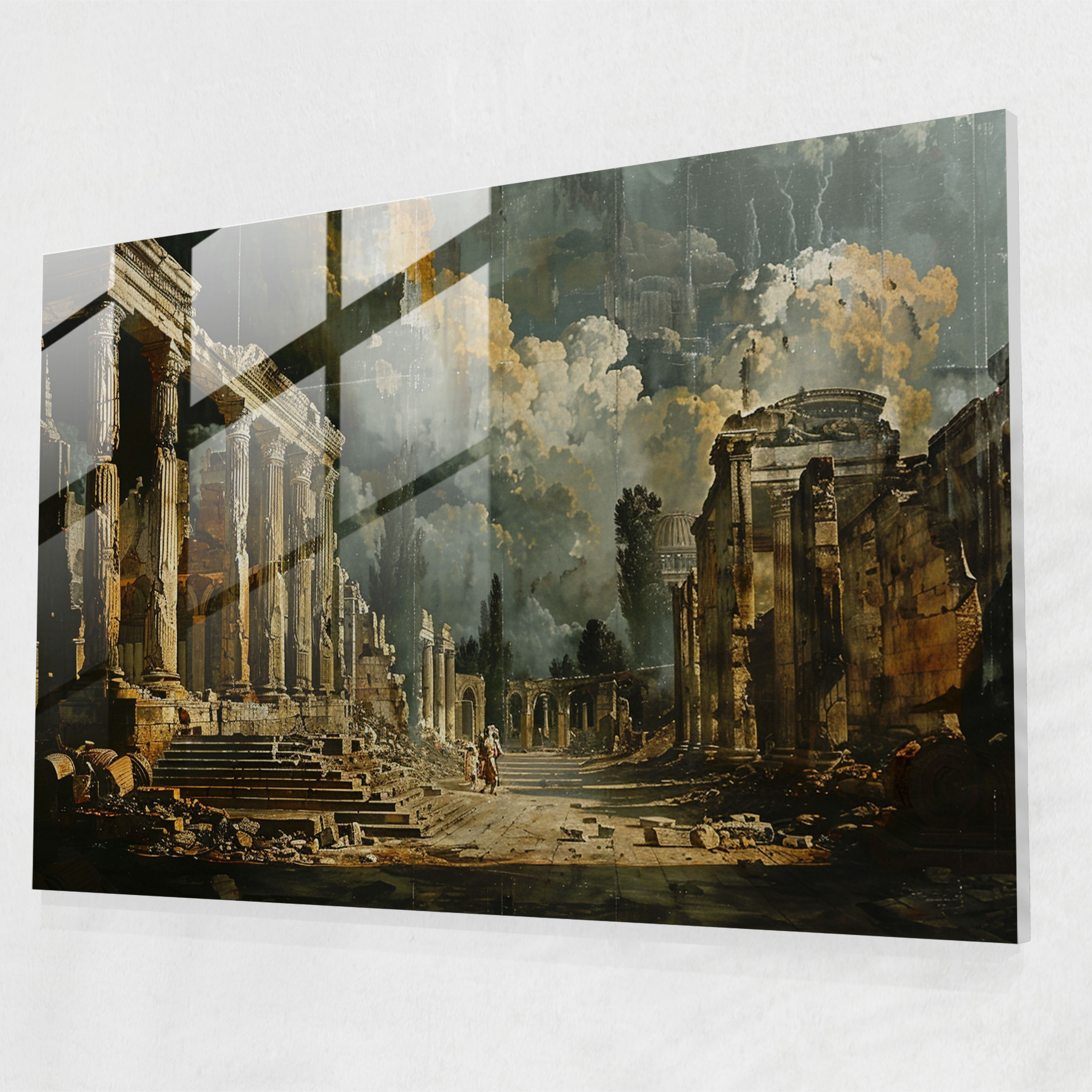 Barok Tarzı Resim Modern Sanat - Barok Modern Sanat Cam Tablo Barok Tarzı Resim