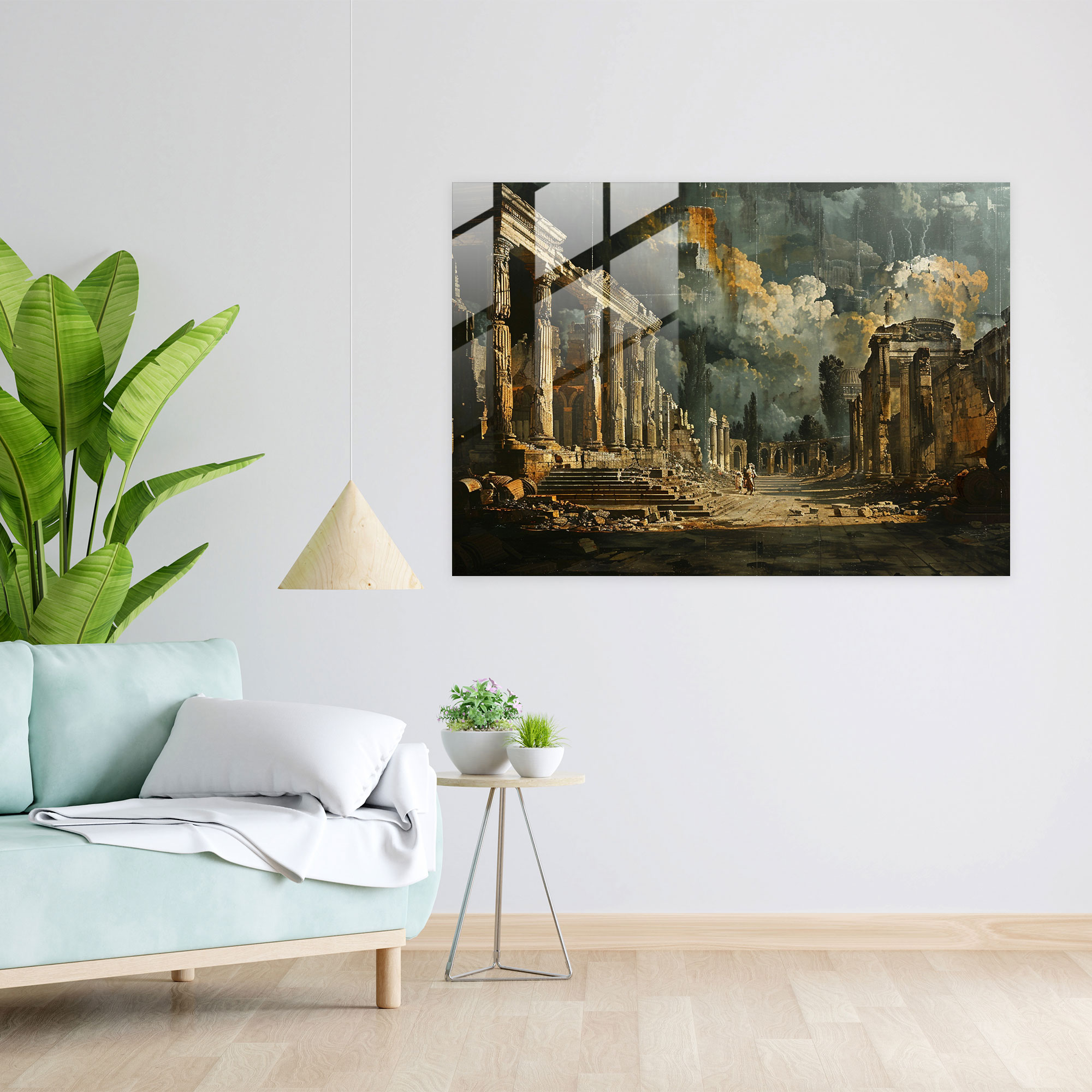 Barok Tarzı Resim Modern Sanat - Barok Modern Sanat Cam Tablo Barok Tarzı Resim