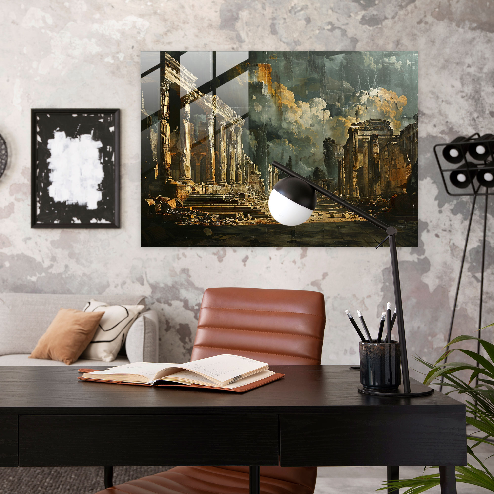 Barok Tarzı Resim Modern Sanat - Barok Modern Sanat Cam Tablo Barok Tarzı Resim