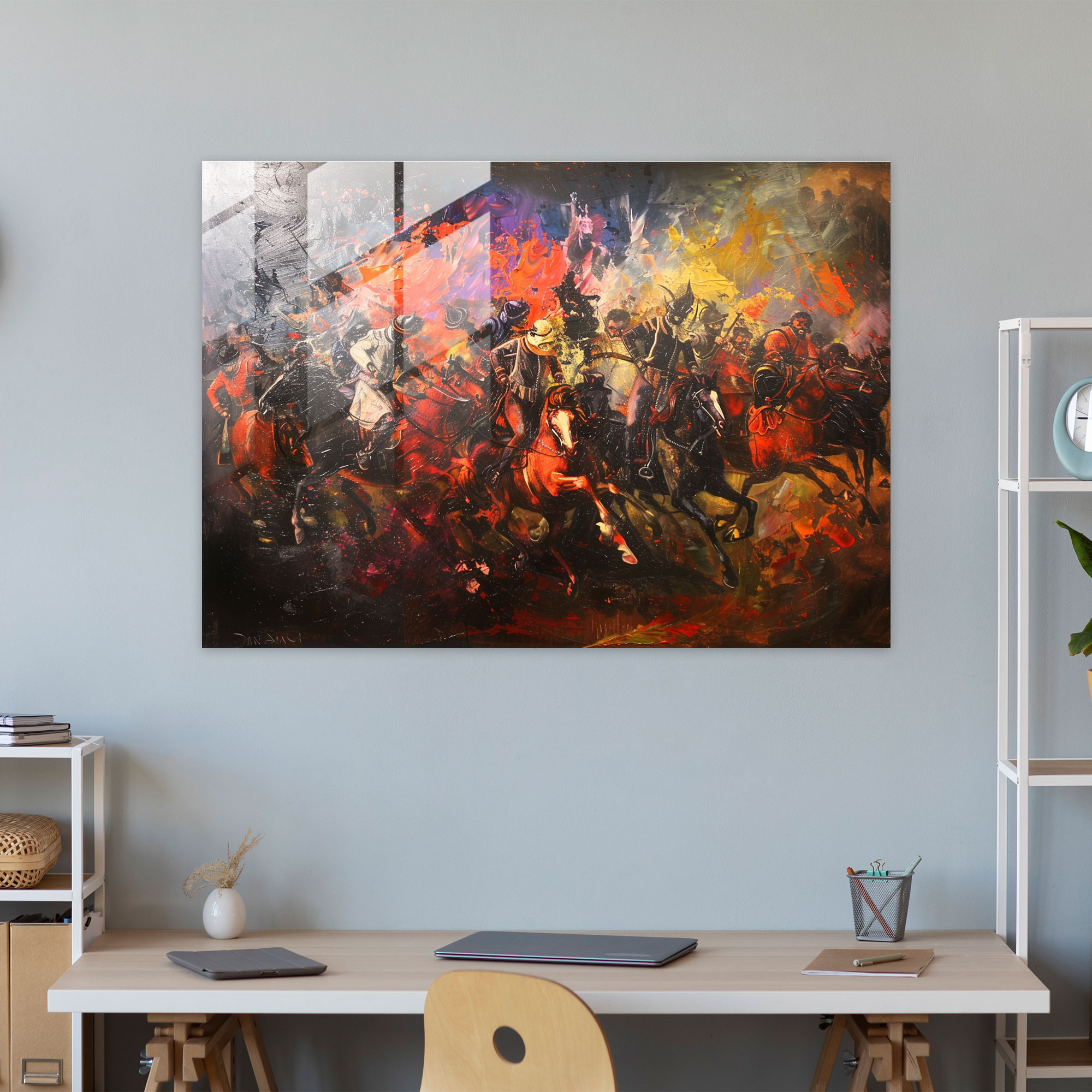 Barok Tarzı Resim Duvar Dekorasyonu - Barok Stil Resim Cam Sanat Duvar Dekorasyonu