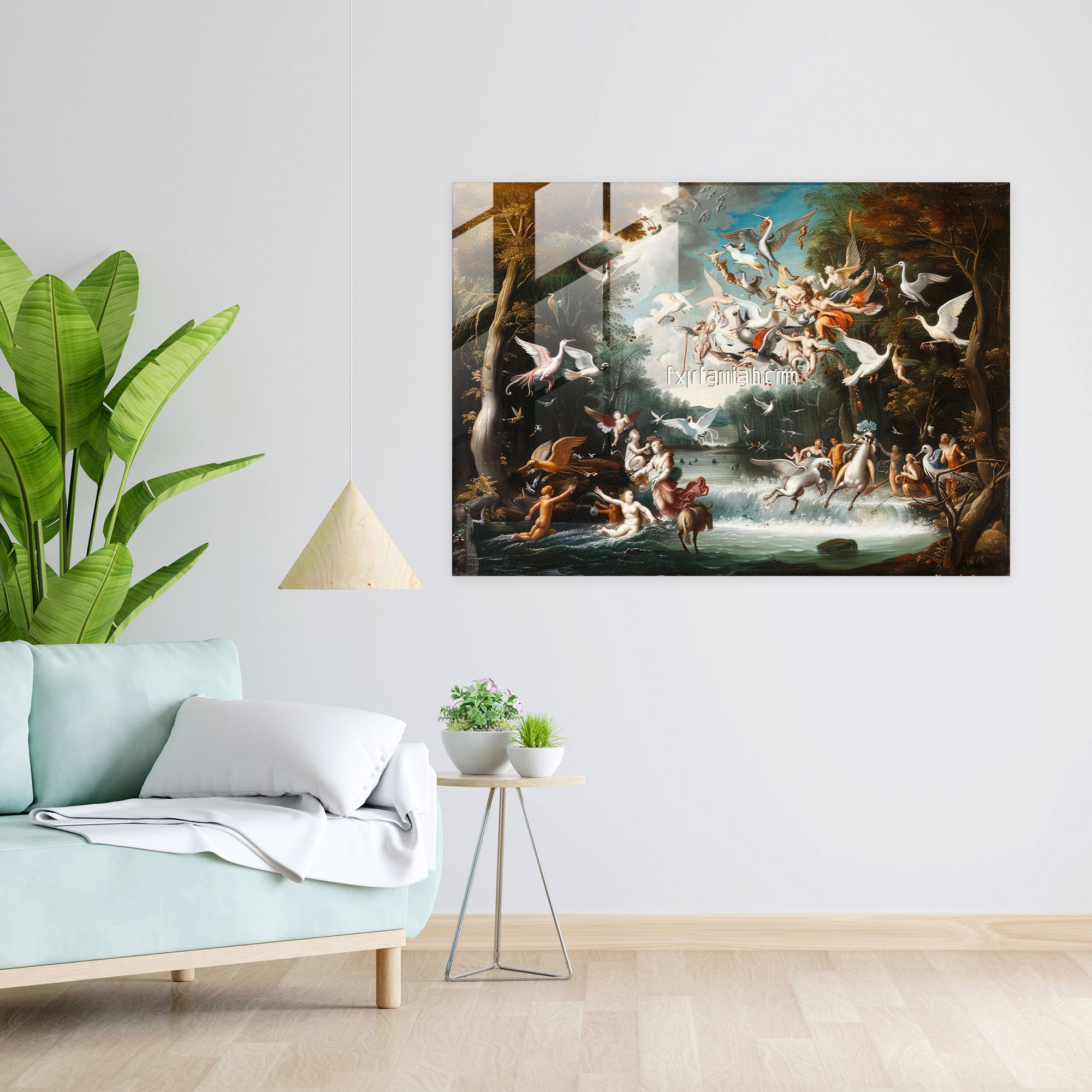 Barok Tarzı Resim Modern Sanat - Cam Tablo Ev Dekorasyonu için Barok Tarzı Resim