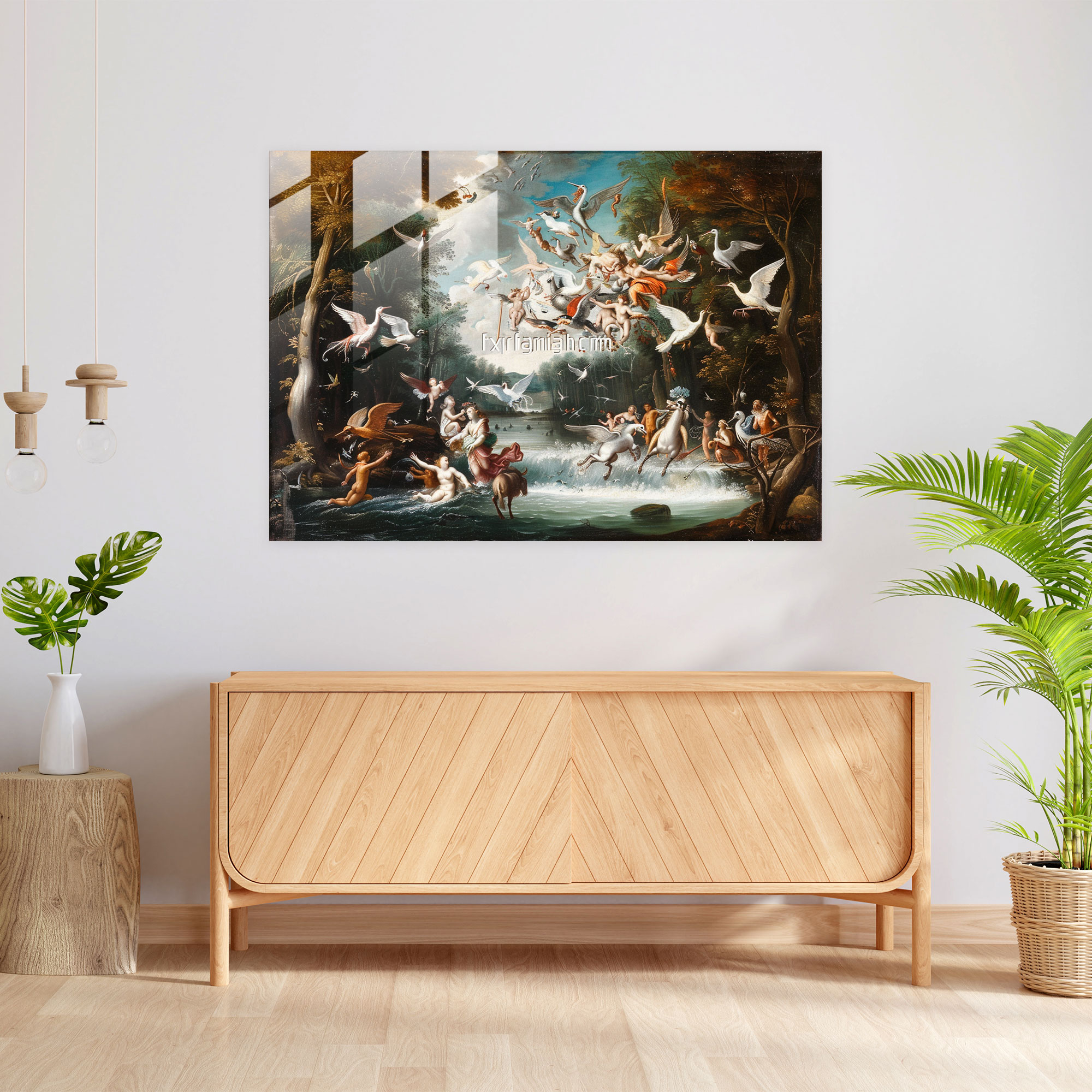 Barok Tarzı Resim Modern Sanat - Cam Tablo Ev Dekorasyonu için Barok Tarzı Resim