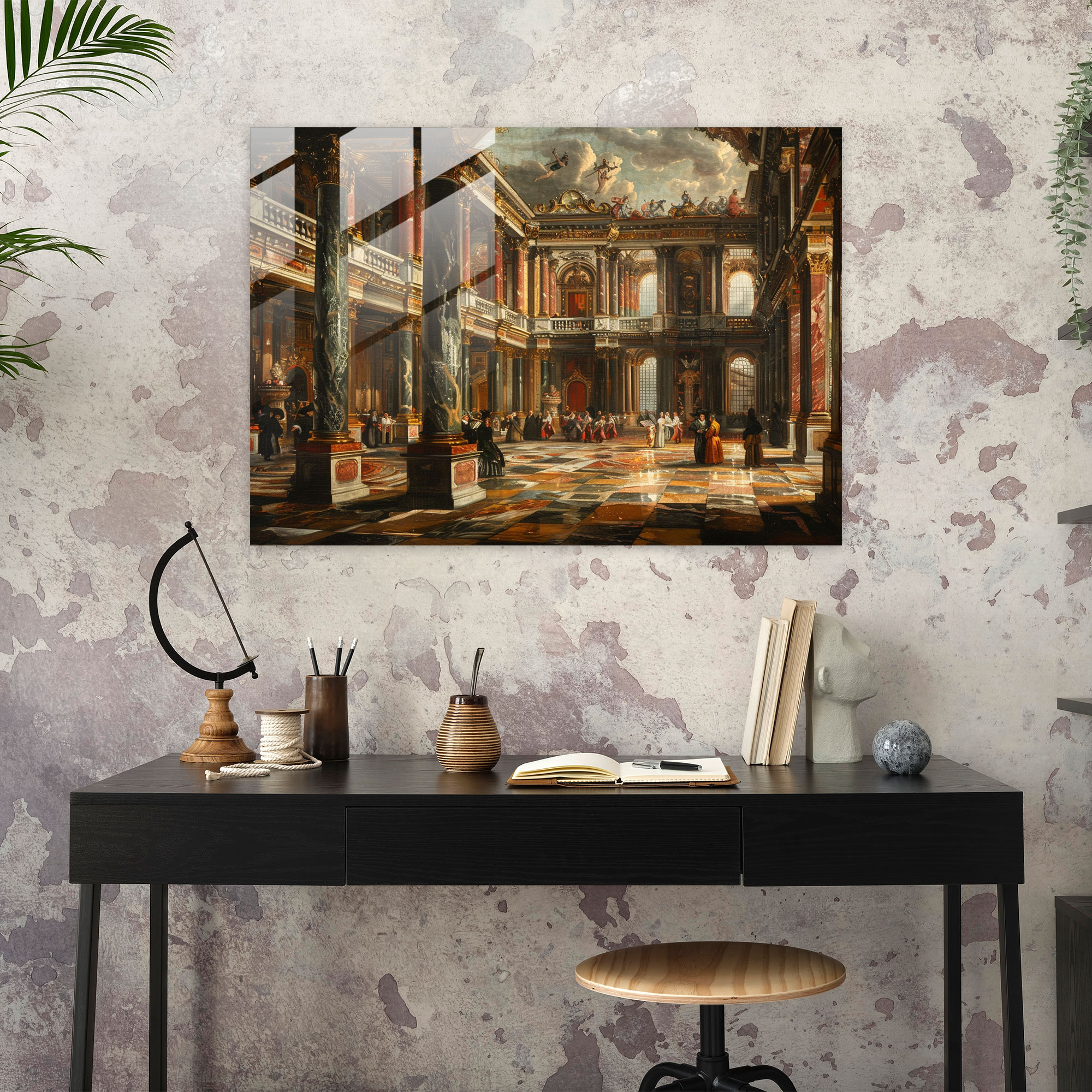 Barok Tarzı Resimli Cam Sanatı - Barok Cam Sanatı Modern Sanat Ev Dekorasyonu