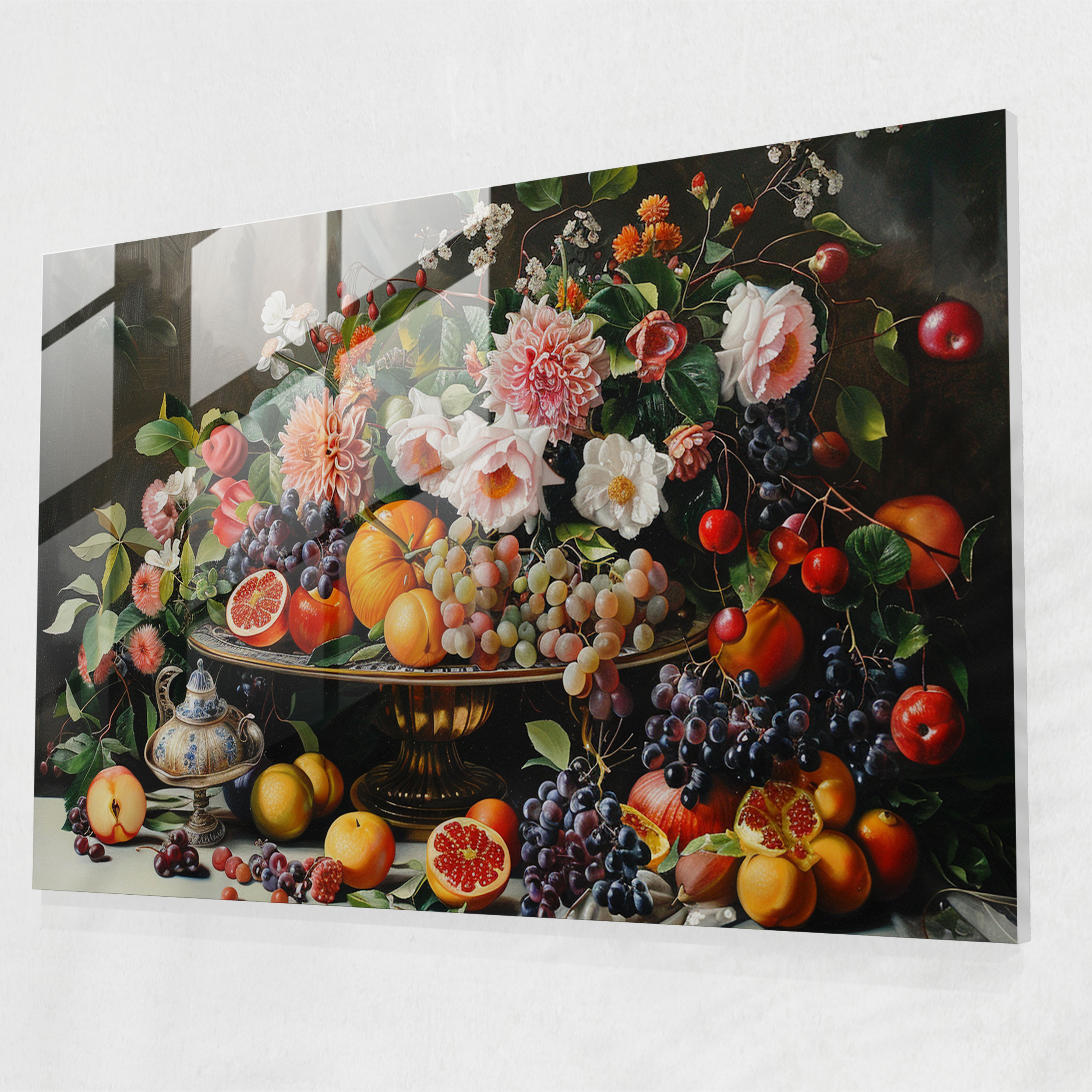 Barok Tarzı Resim Ev Dekorasyonu - Barok Modern Sanat Cam Tablo Cam Sanatı