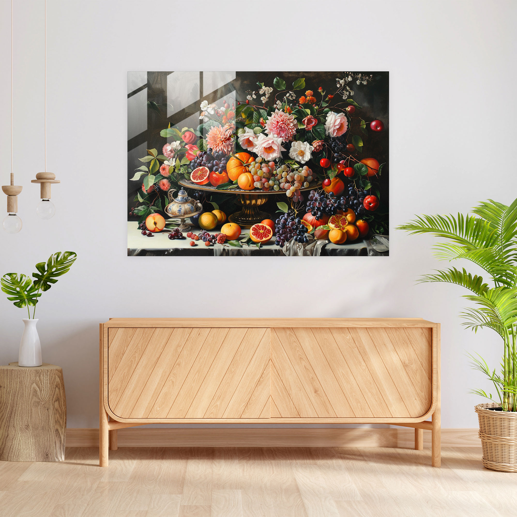 Barok Tarzı Resim Ev Dekorasyonu - Barok Modern Sanat Cam Tablo Cam Sanatı
