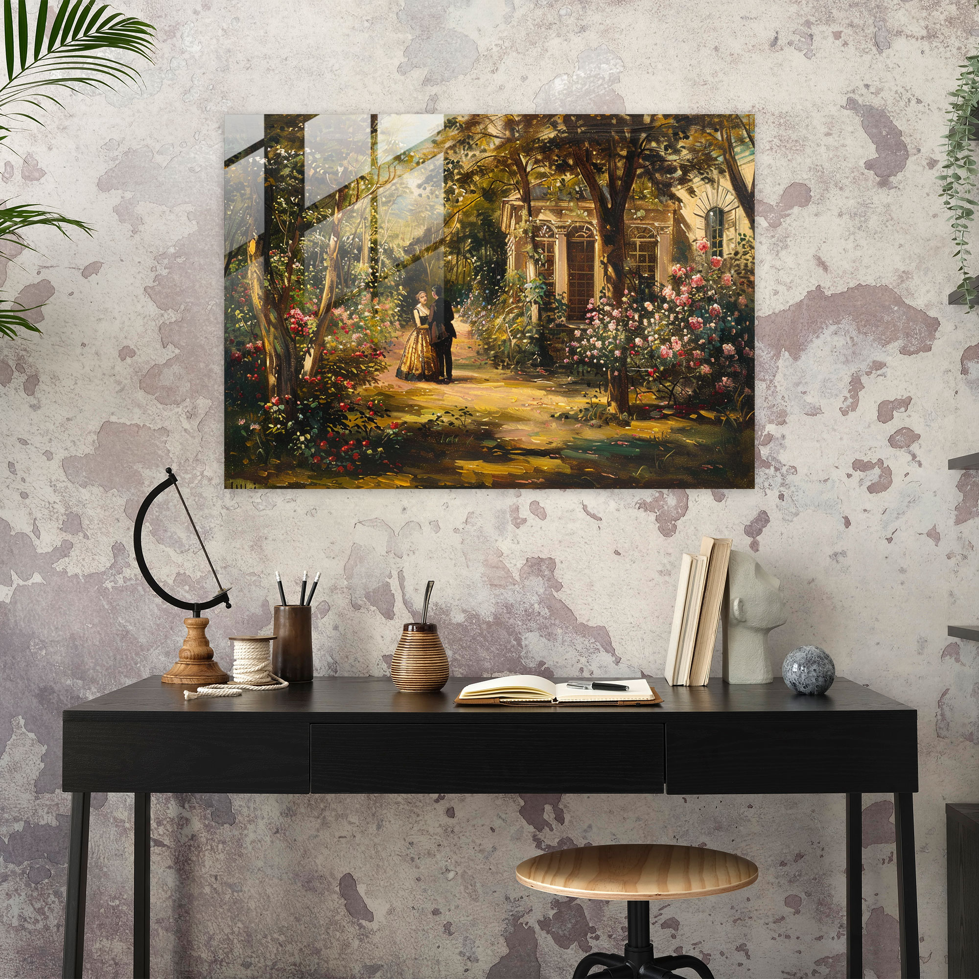 Barok Tarzı Tablo Duvar Dekorasyonu - Modern Sanat Cam Tablo Duvar Dekorasyonu