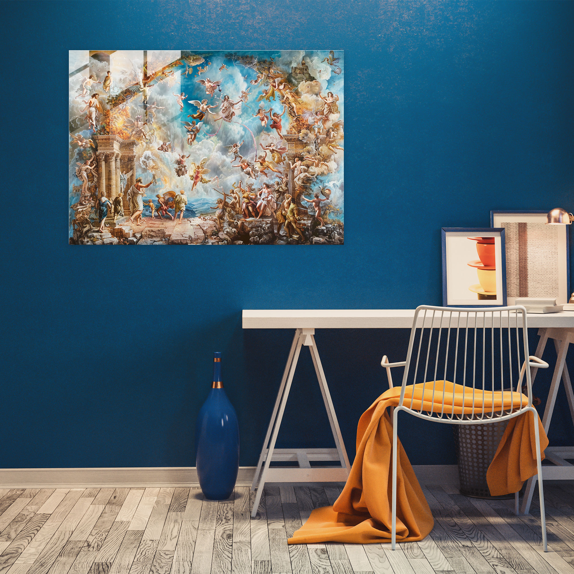 Barok Tarzı Resim Modern Sanat - Kanvas Tablo Cam Tablo Ev Dekorasyonu