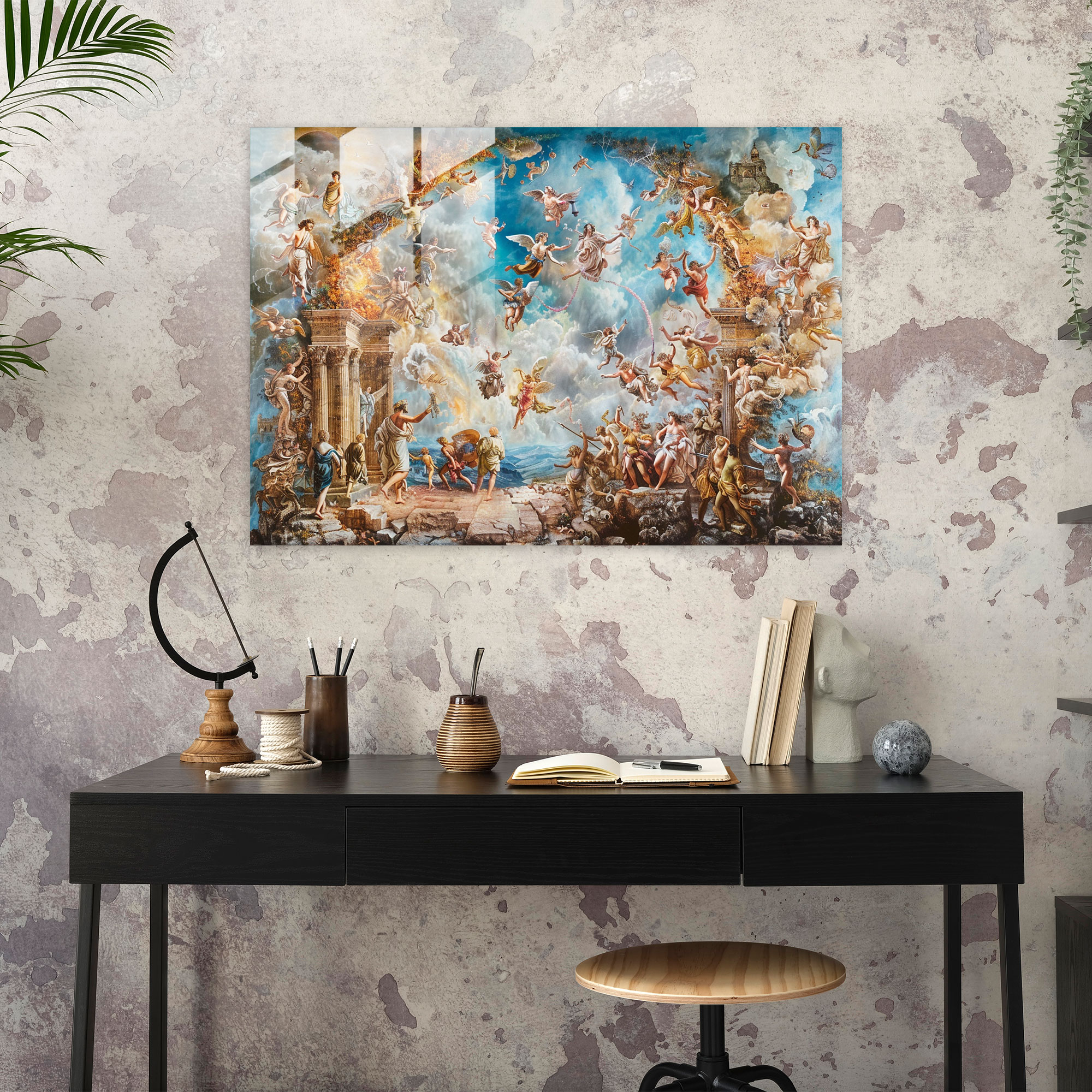 Barok Tarzı Resim Modern Sanat - Kanvas Tablo Cam Tablo Ev Dekorasyonu