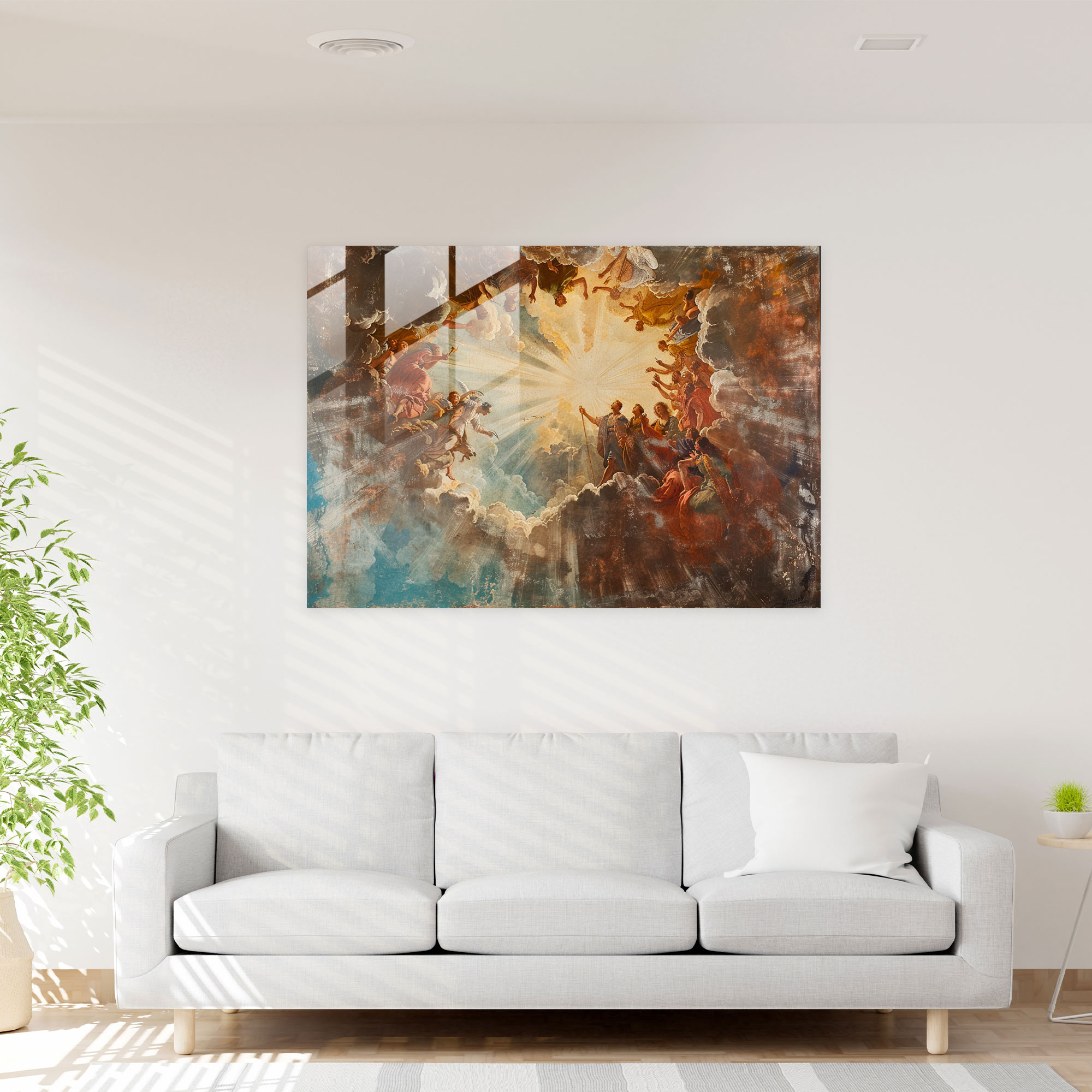 Barok Tarzı Resimli Cam Tablo Sanatı - Barok Modern Sanat Cam Tablo