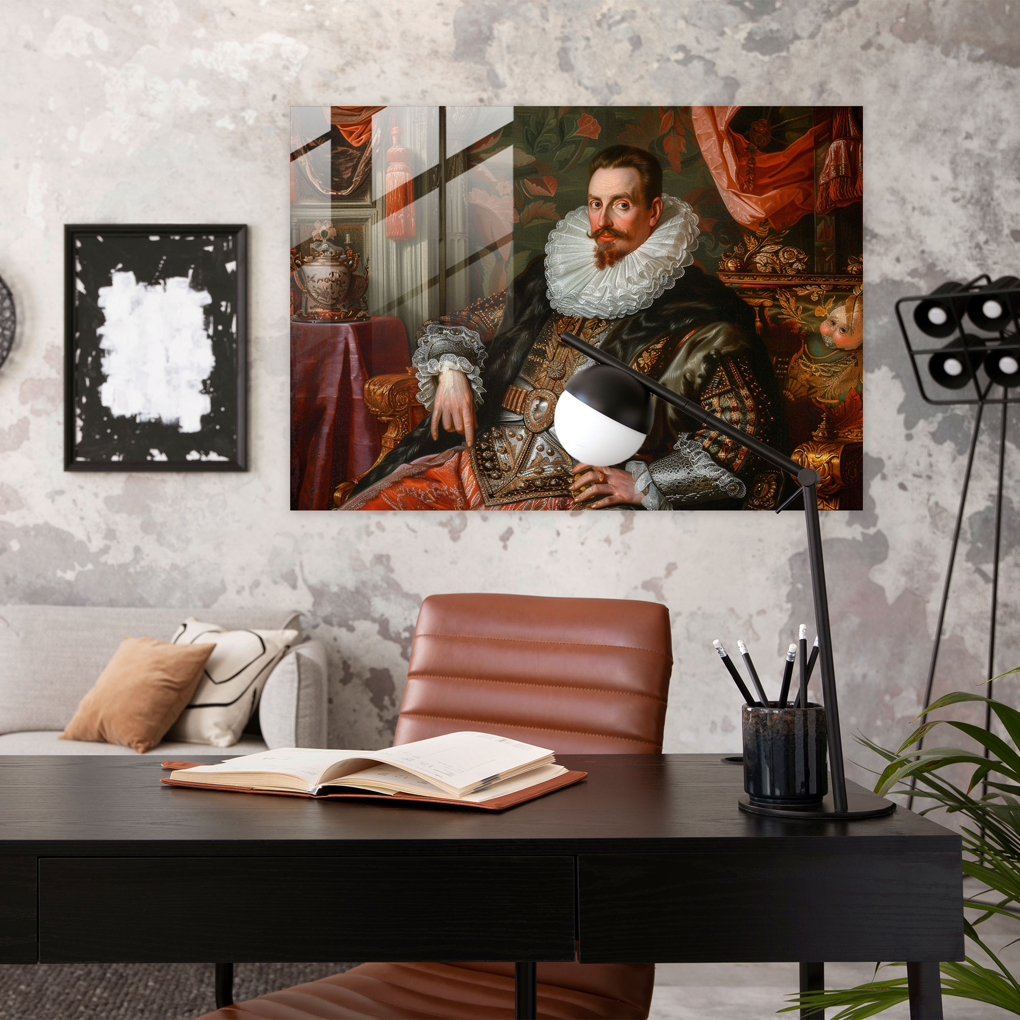 Barok Tarzı Resimli Cam Sanat - Barok Lüks Desenler Sofistike Cam Sanatı