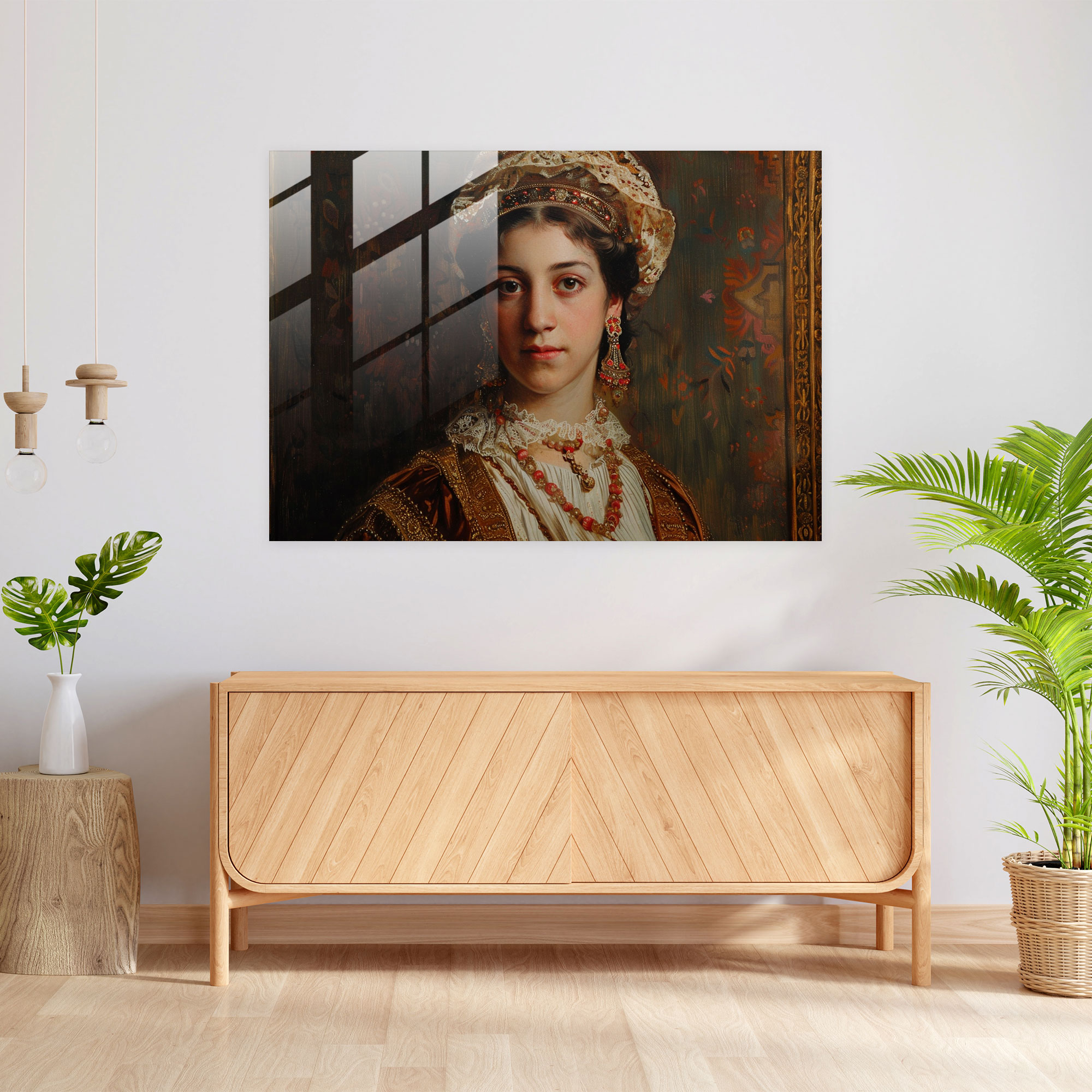 Barok Tarzı Resim Duvar Dekorasyonu - Kanvas Tablo Cam Sanat Ev Dekorasyonu Osmanlı Dönemi Süslemeleri