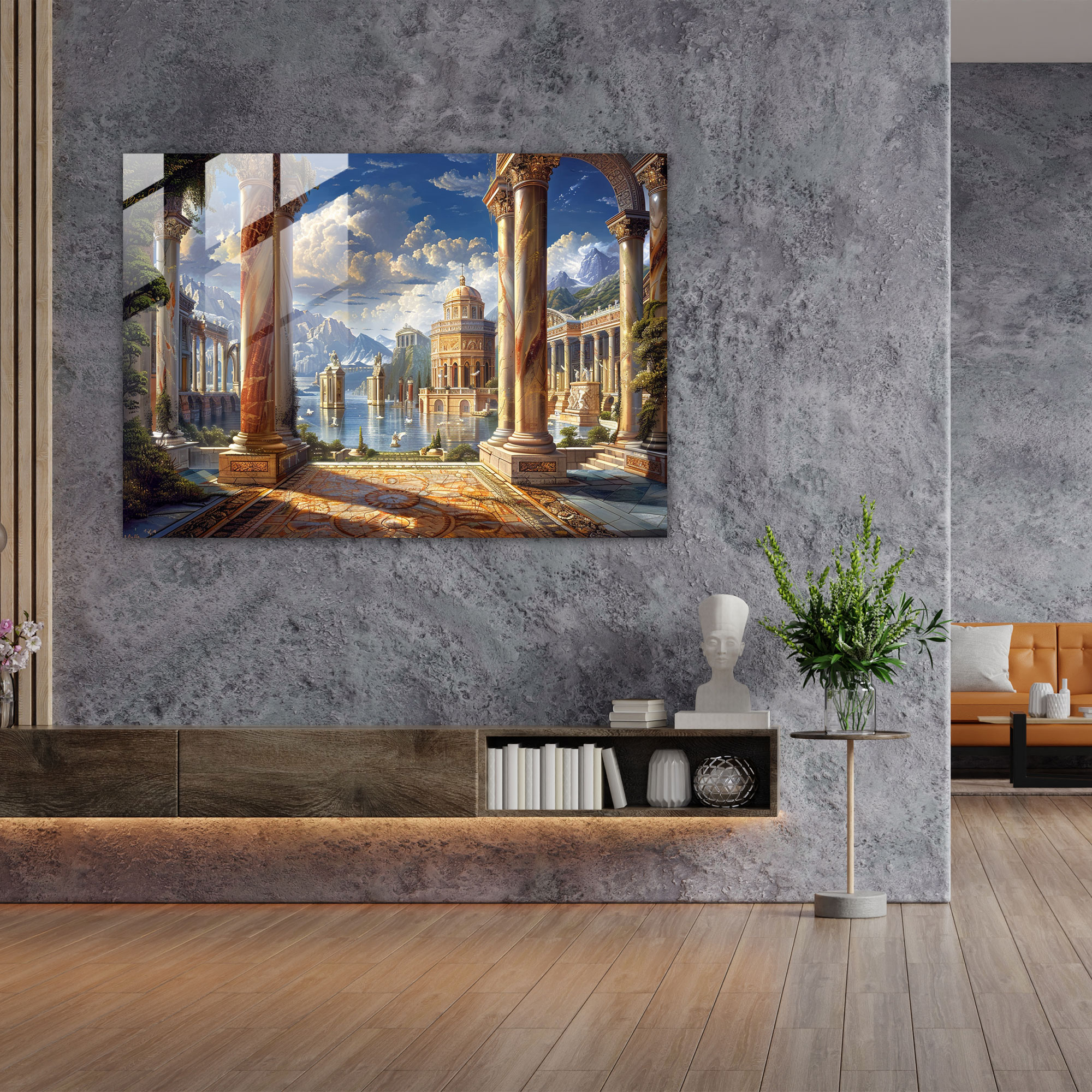 Barok Tarzı Resim Ev Dekorasyonu - Barok Modern Sanat Büyük İhtişamlı Mimarlık Saray Esintili