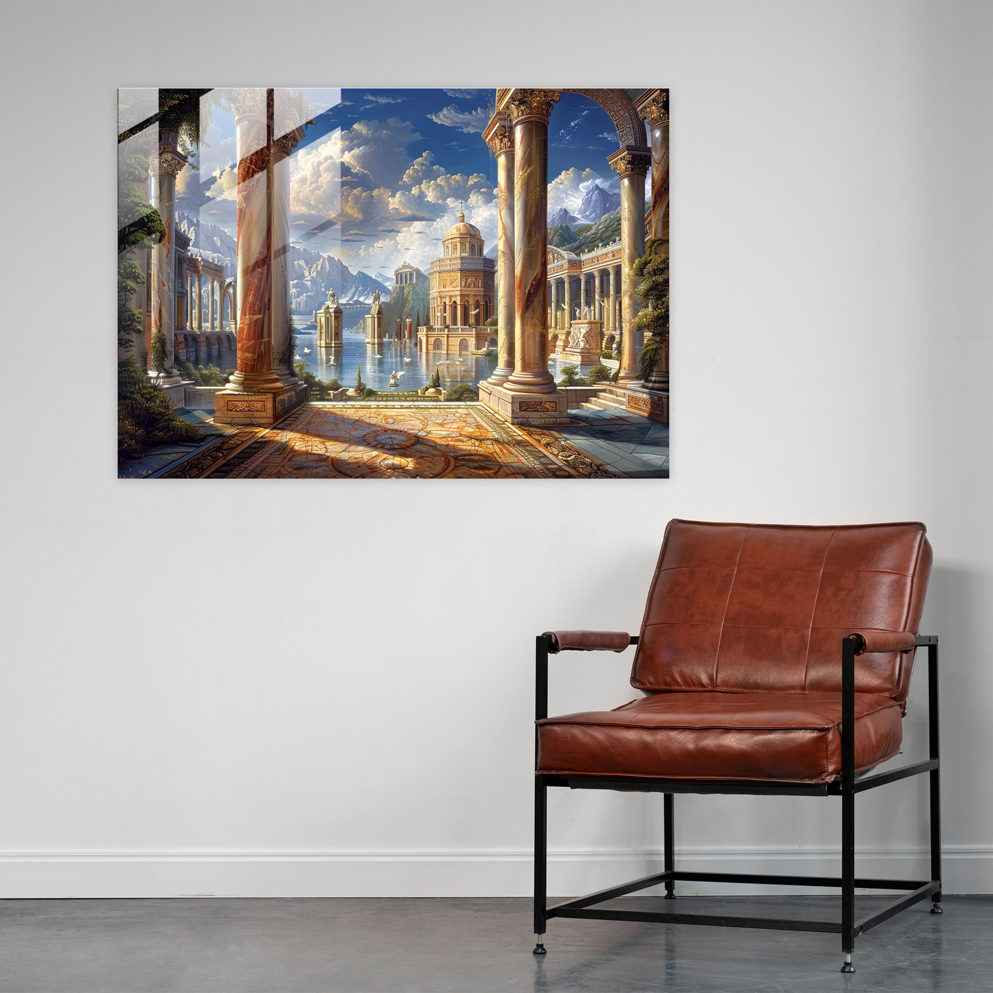 Barok Tarzı Resim Ev Dekorasyonu - Barok Modern Sanat Büyük İhtişamlı Mimarlık Saray Esintili
