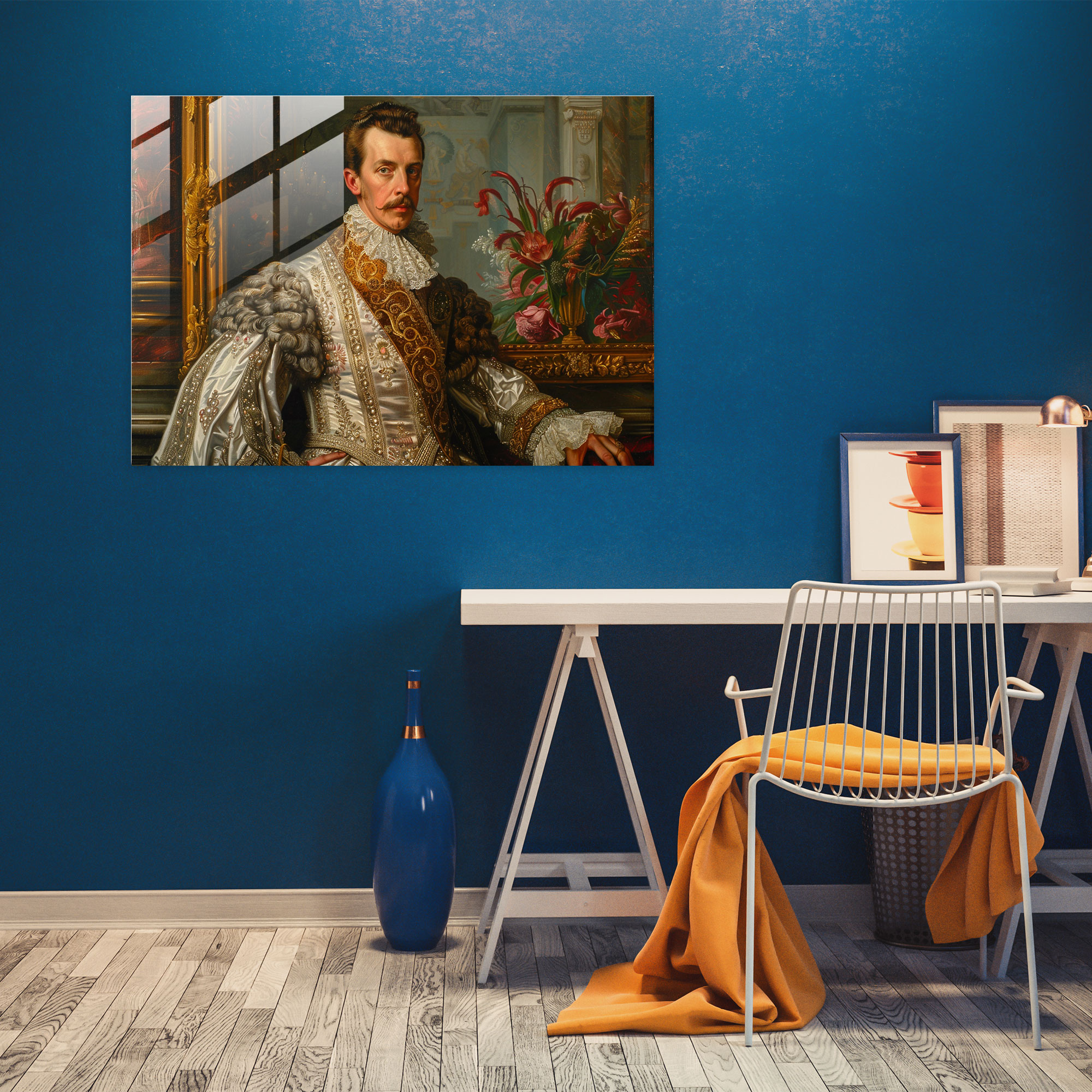 Barok Tarzı Resim Ev Dekorasyonu - Barok Modern Sanat Duvar Dekorasyonu Cam Sanatı