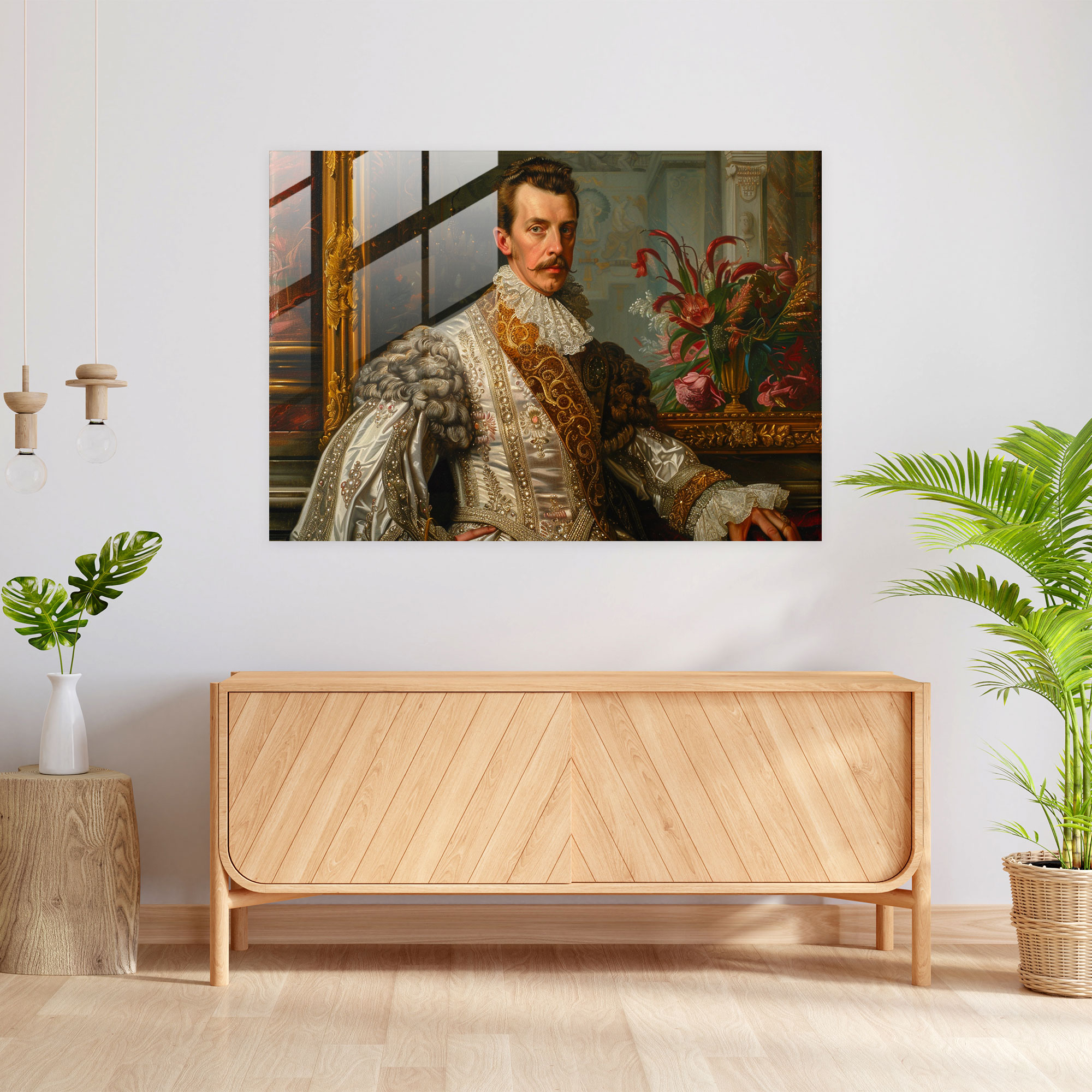 Barok Tarzı Resim Ev Dekorasyonu - Barok Modern Sanat Duvar Dekorasyonu Cam Sanatı