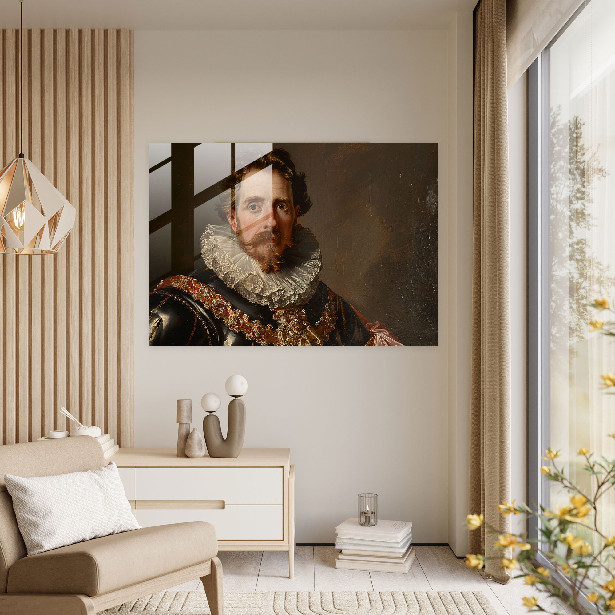 Barok Tarzı Tablo Ev Dekorasyonu - Kanvas Tablo Cam Sanat Duvar Dekorasyonu