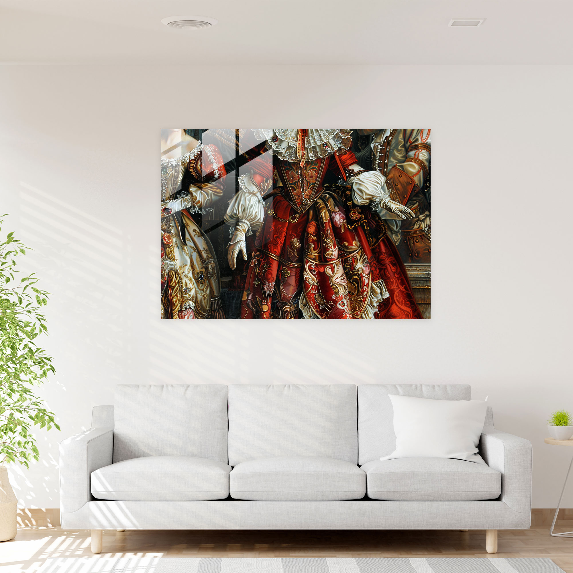Barock-Stil Gemälde für die Wohnkultur - Barock Barock-Stil Gemälde Wohnkultur Glas Wandkunst