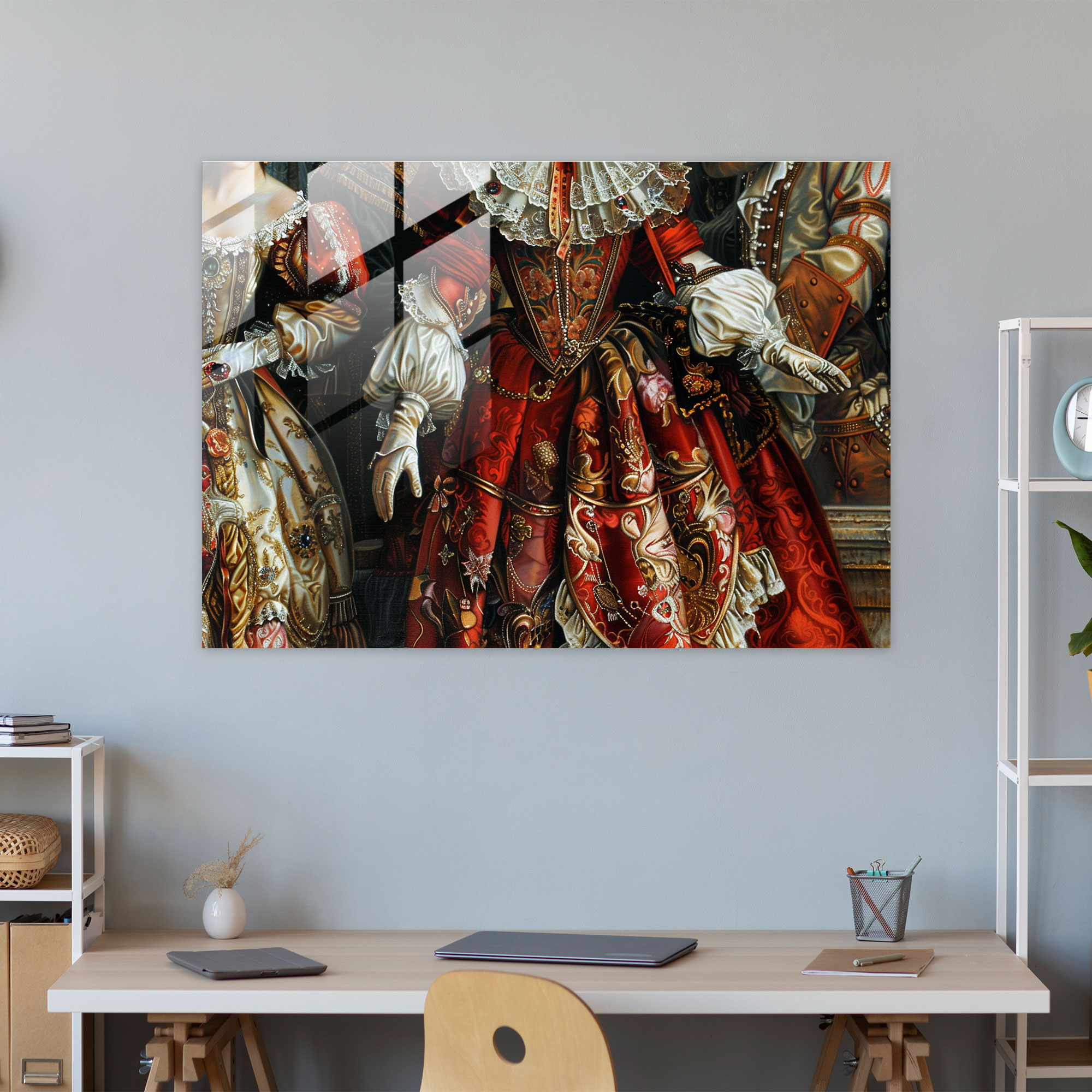 Barock-Stil Gemälde für die Wohnkultur - Barock Barock-Stil Gemälde Wohnkultur Glas Wandkunst