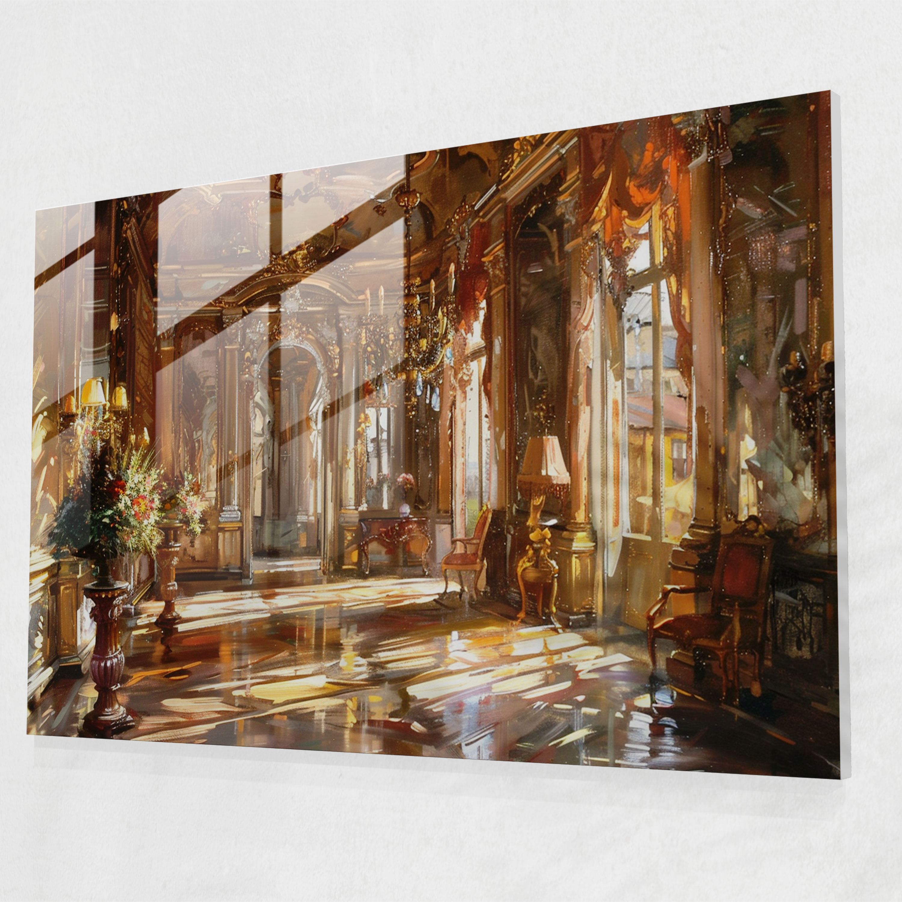 Barok Tarzı Resim Ev Dekorasyonu - Barok Modern Sanat Cam Tablo Barok Tarzı Resimler