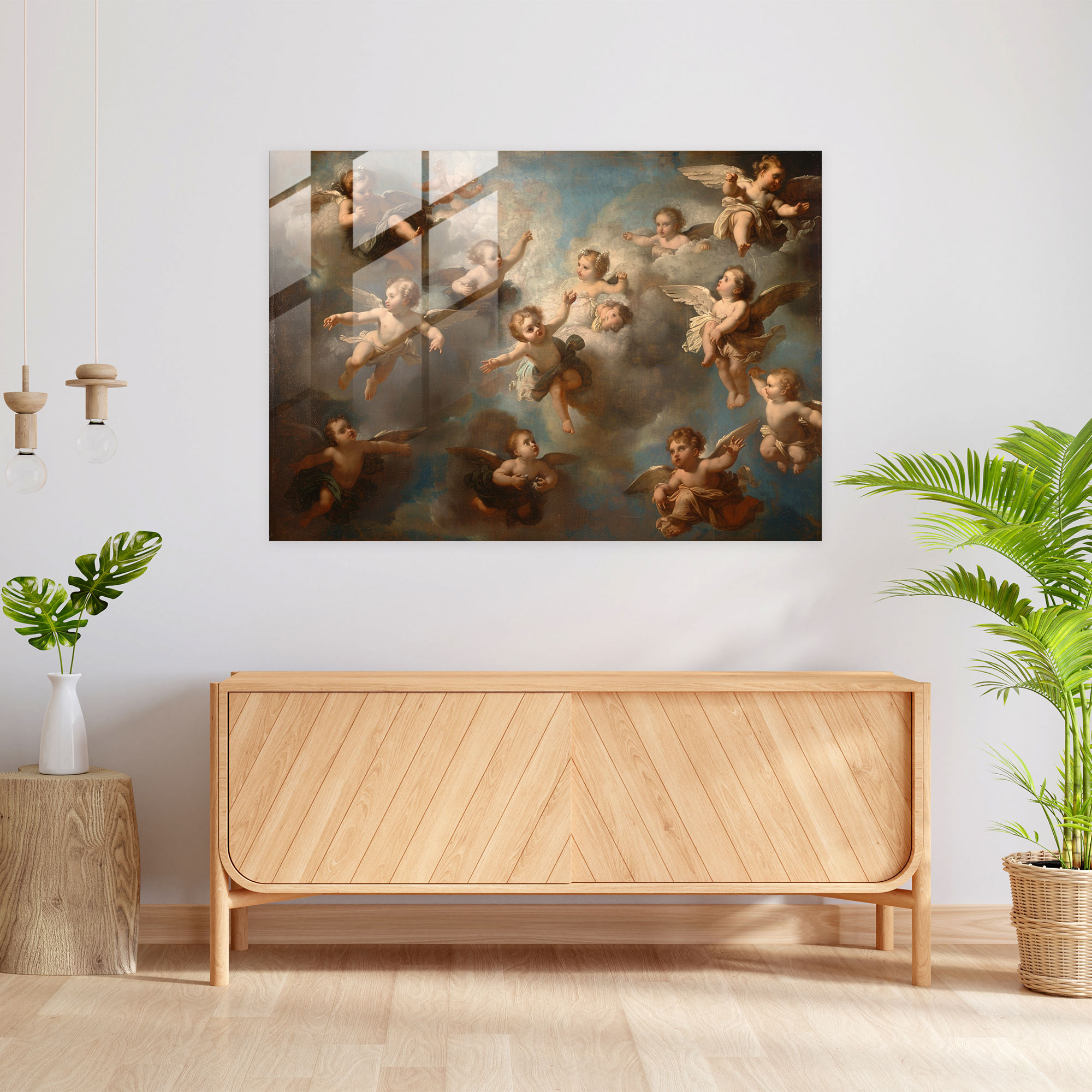 Barok Tarzı Resim Modern Sanat - Cam Tablo Modern Sanat Cam Sanat
