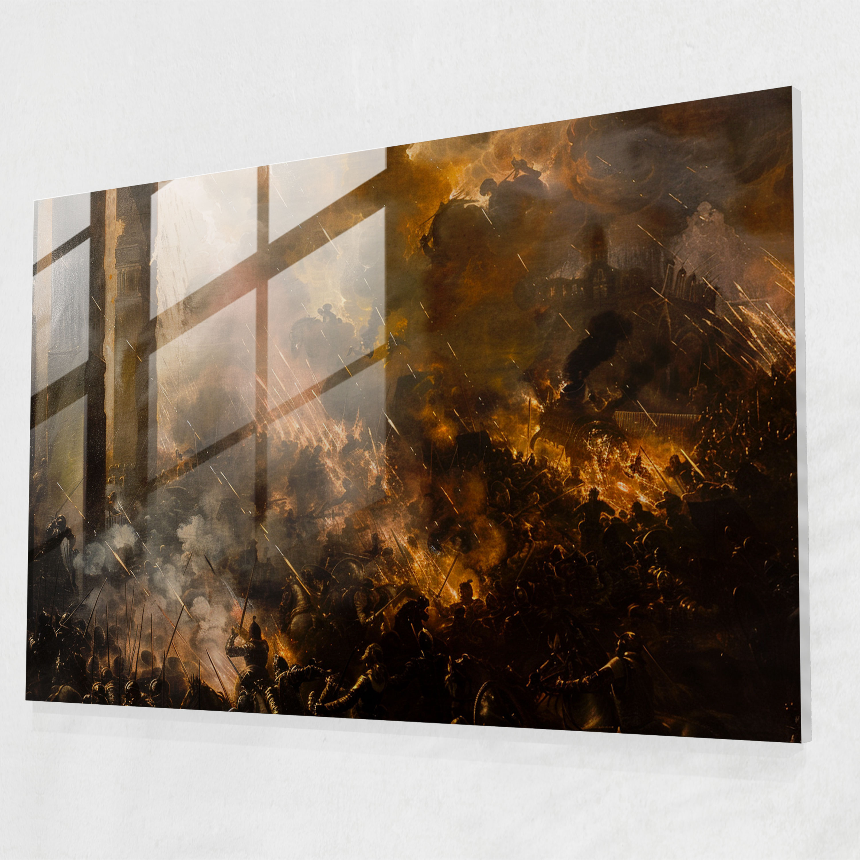 Barok Tarzı Resim Duvar Dekorasyonu - Barok Cam Tablo Cam Sanat Modern Sanat
