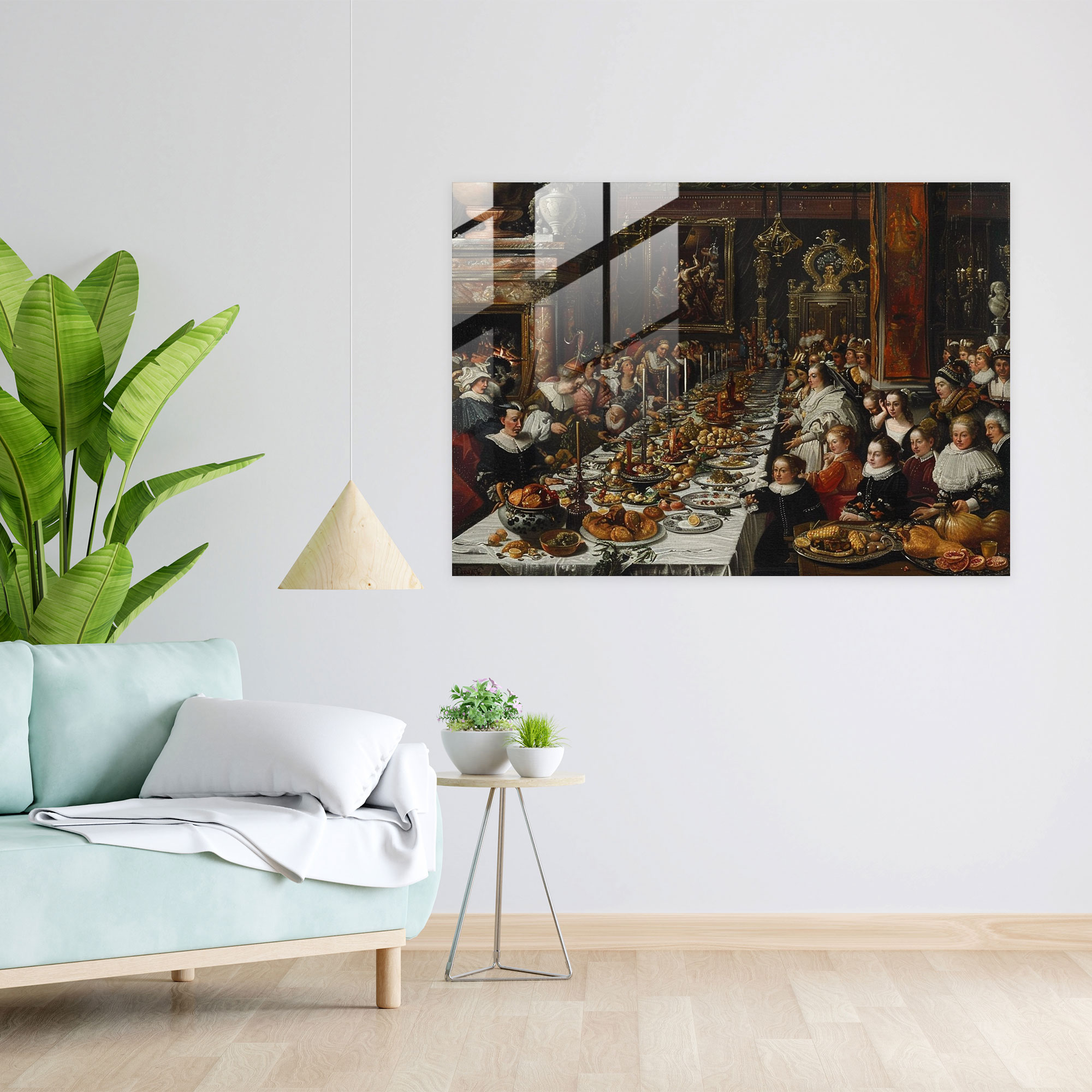 Barok Tarzı Resim Modern Sanat - Cam Tablo Barok Tarzı Resim