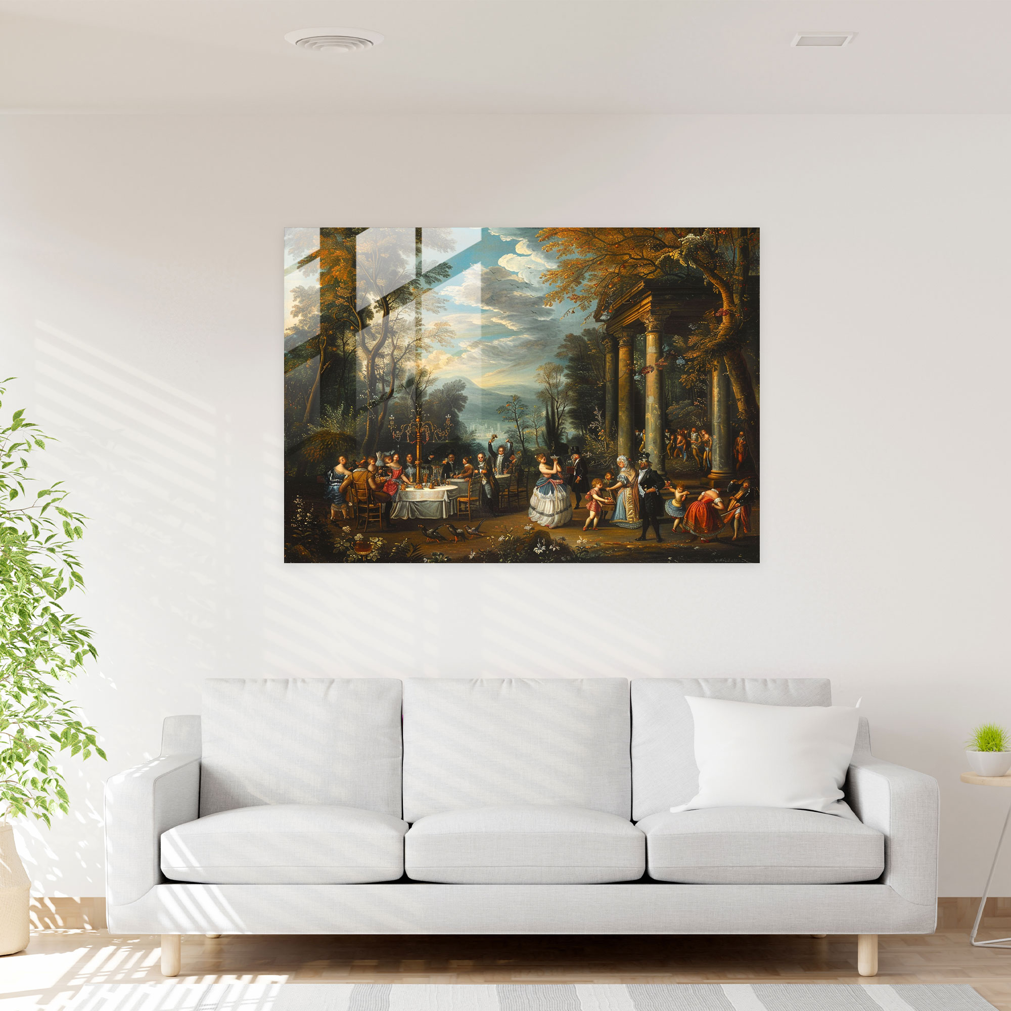 Barok Tarzı Resim Ev Dekorasyonu - Barok Modern Sanat Cam Tablo Ev Dekorasyonu