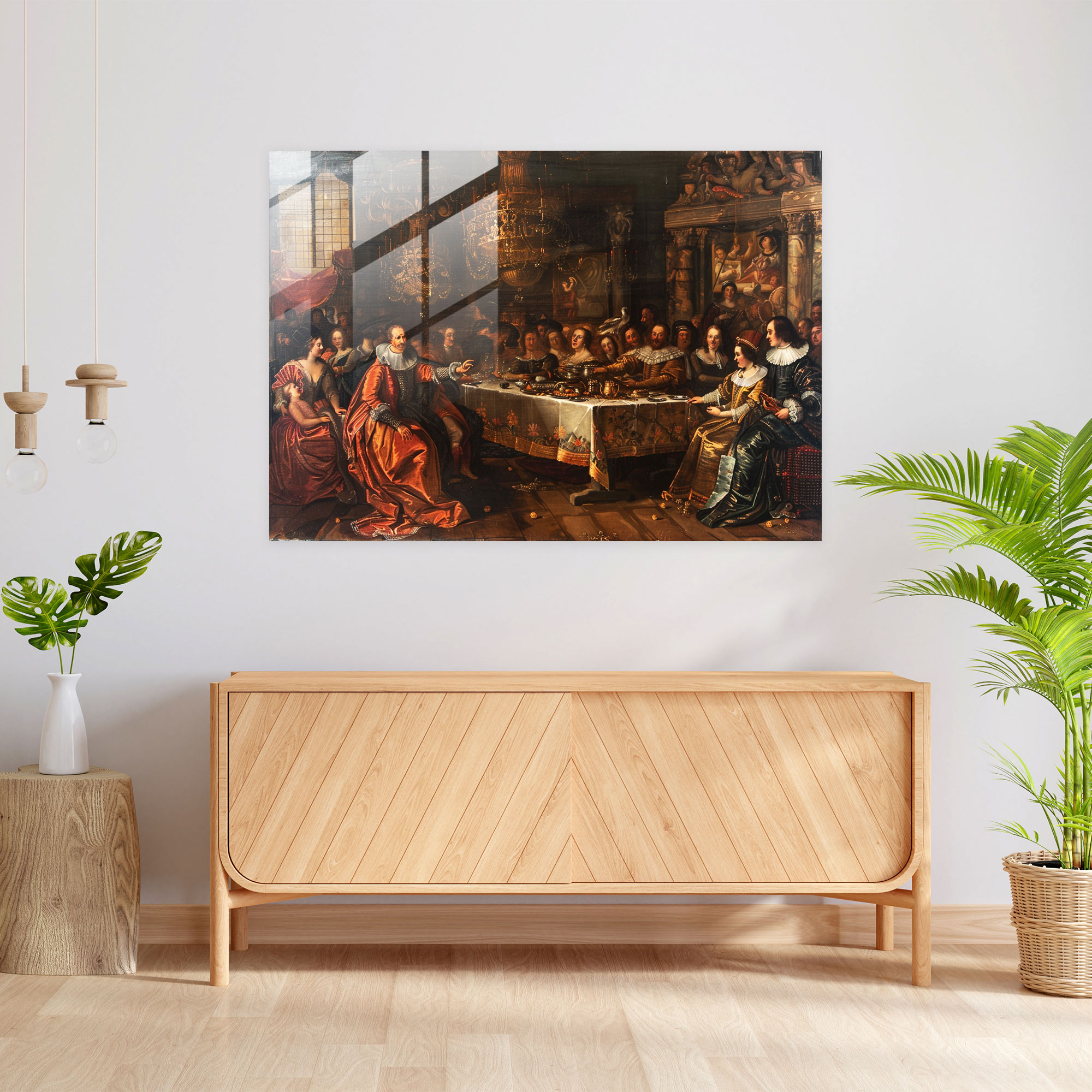 Barok Tarzı Tablo Duvar Dekorasyonu - Barok Cam Sanatı Duvar Dekorasyonu Cam Duvar Sanatı