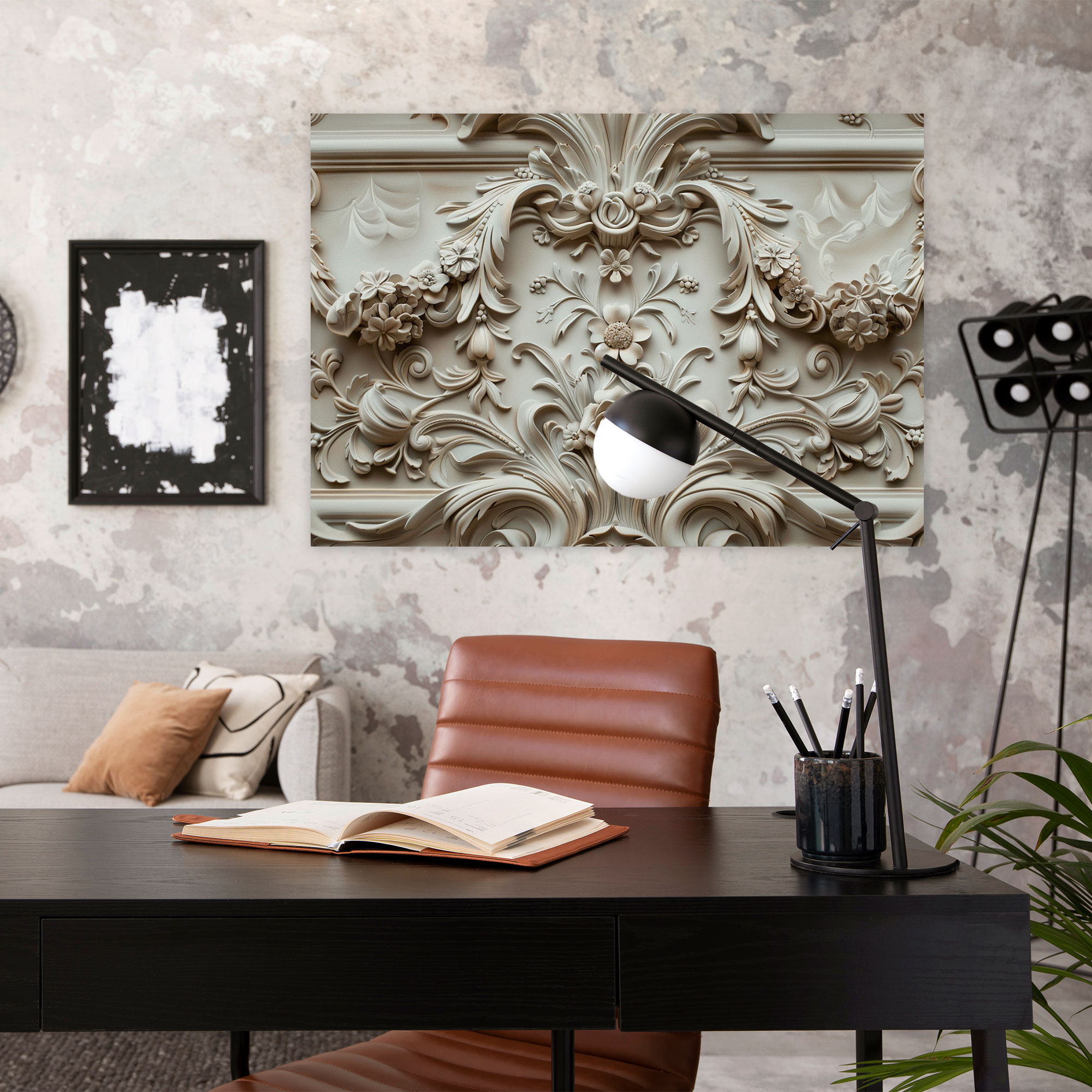 Baroque Floral And Foliage Wall Decoration - Baroque, Home Decoration, Wall Art, Wall Decoration