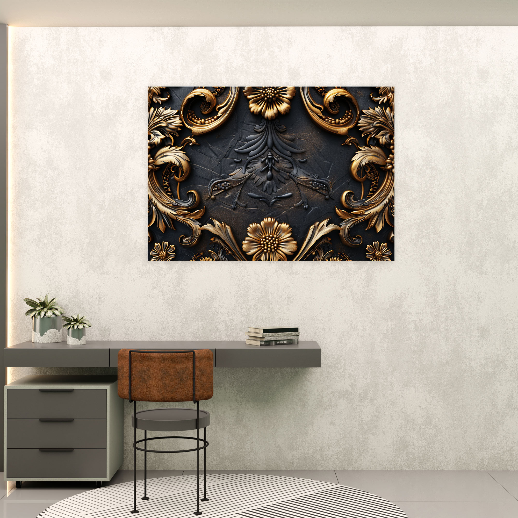Baroque Ornate Gold Frame Canvas Print - Baroque, Baroque, Wall Art, Canvas