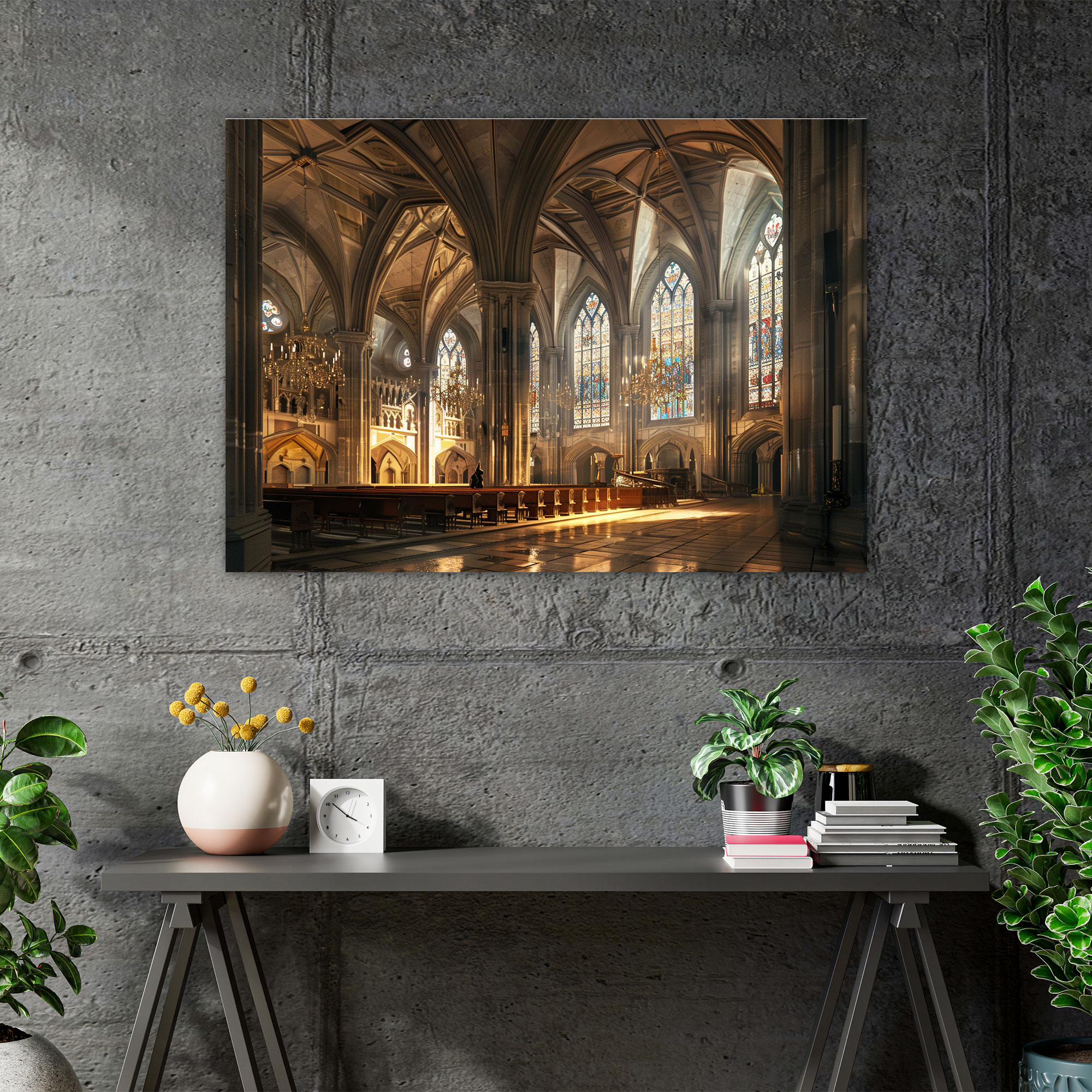 Baroque Majestic Cathedral Interior Canvas Print - Baroque, Majestic Cathedral Interior, Home Decoration, Canvas Print