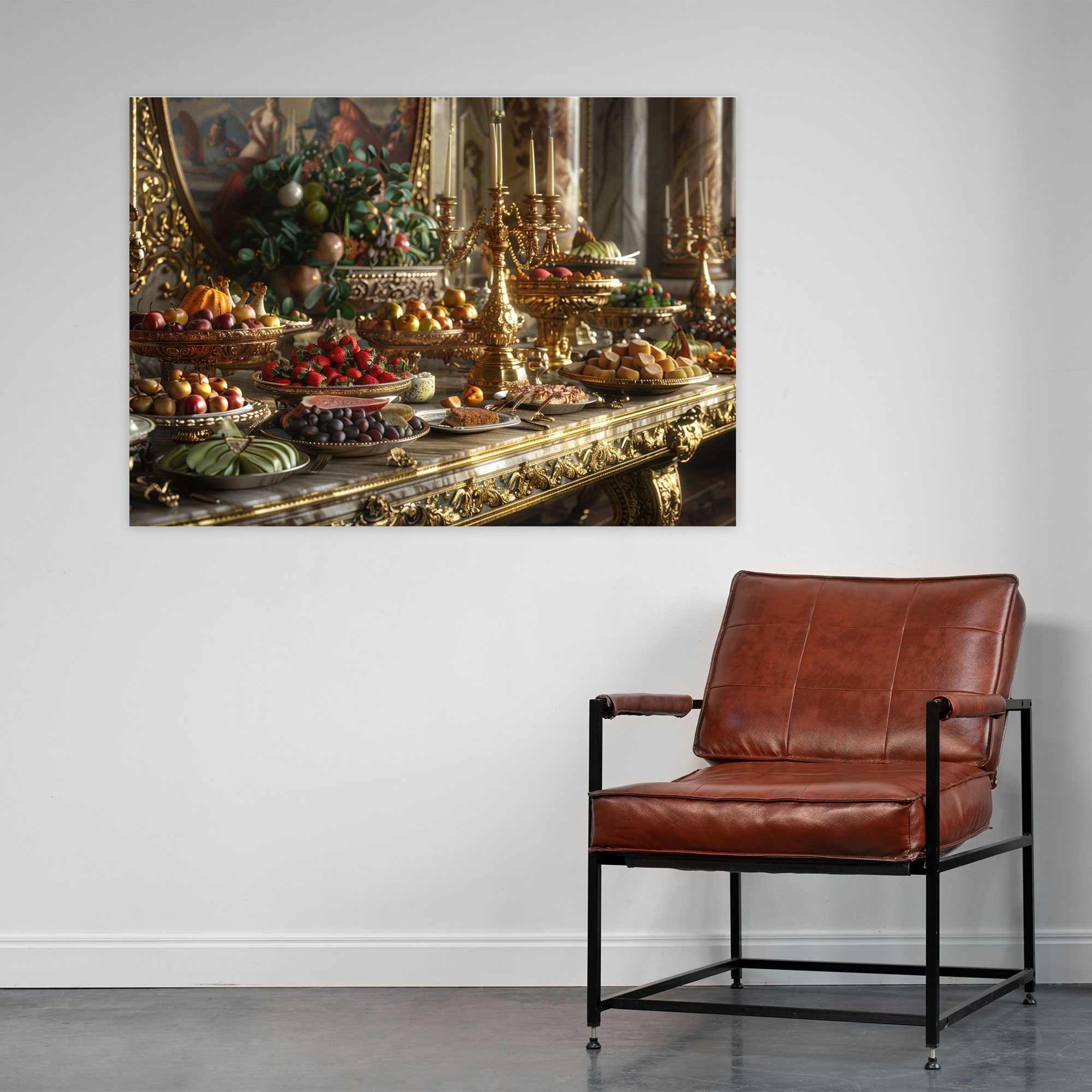 Baroque Lavish Banquet Table Wall Art - Baroque, Lavish Banquet Table, Wall Decoration, Canvas