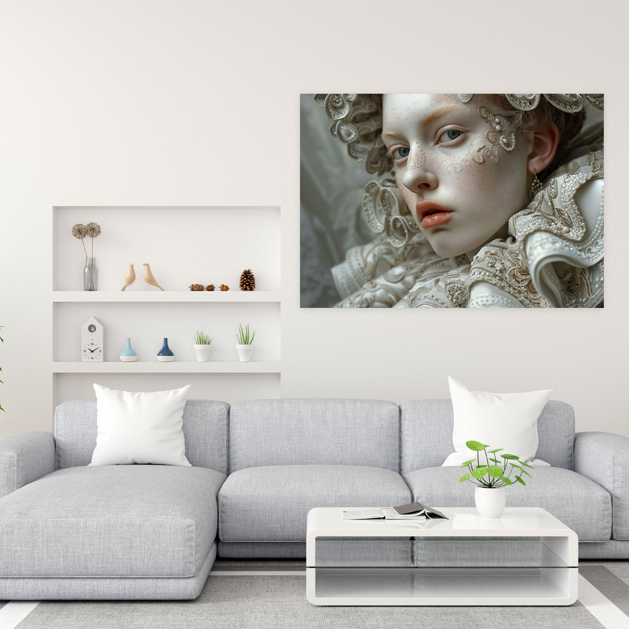 Baroque Regal Portrait Canvas Print - Baroque, Intricate Details, Wall Art, Baroque