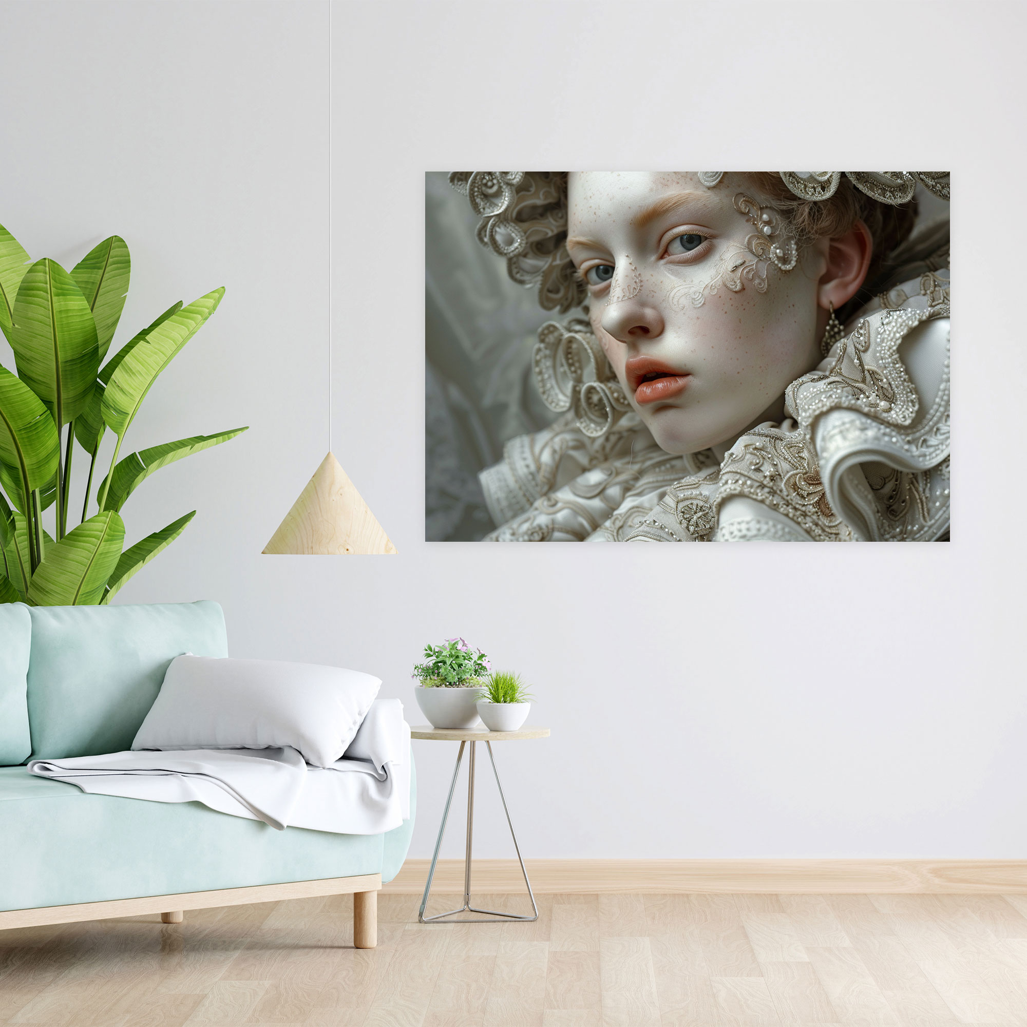 Baroque Regal Portrait Canvas Print - Baroque, Intricate Details, Wall Art, Baroque