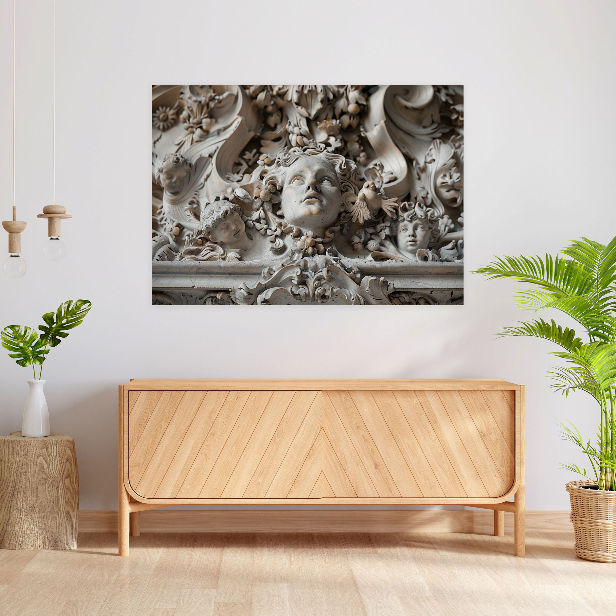 Baroque Exquisite Sculpture Wall Decoration - Baroque, Canvas, Exquisite Sculpture, Canvas Wall Art