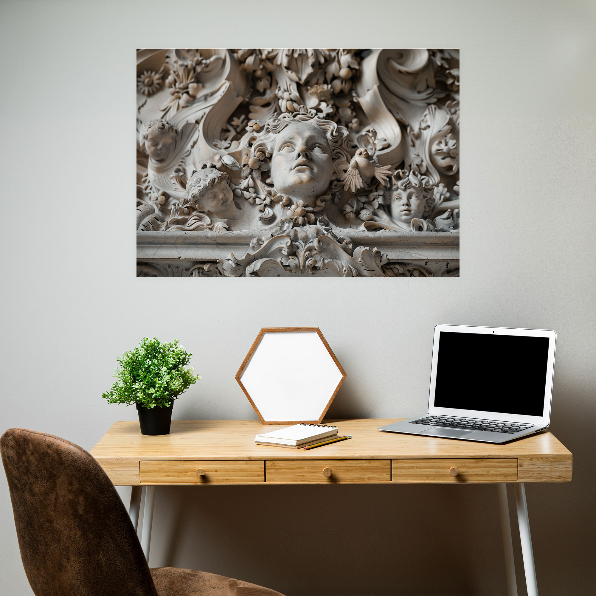 Baroque Exquisite Sculpture Wall Decoration - Baroque, Canvas, Exquisite Sculpture, Canvas Wall Art