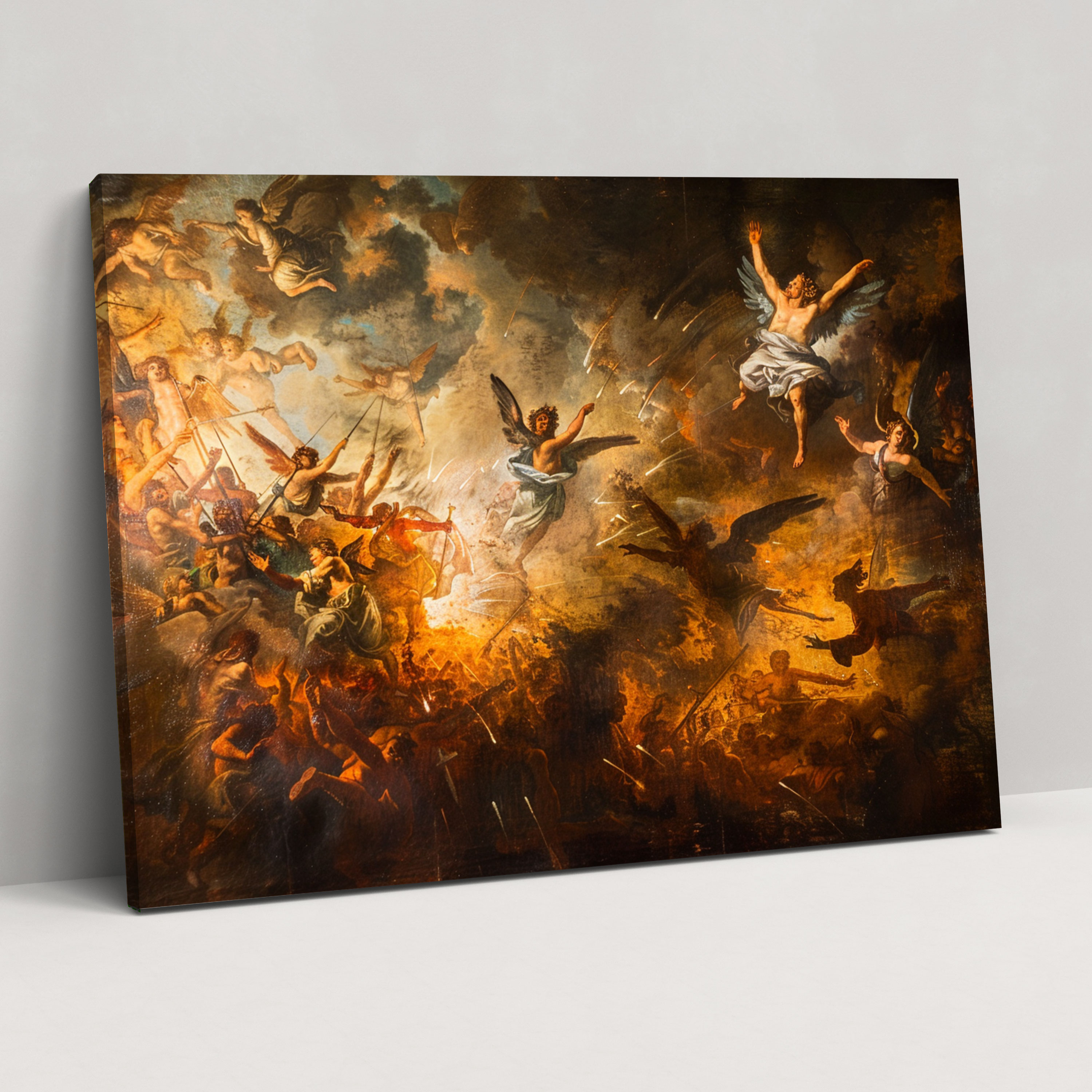 Baroque Style Painting Angels Canvas Print - Baroque, Baroque Style Painting, Wall Art, Home Decoration