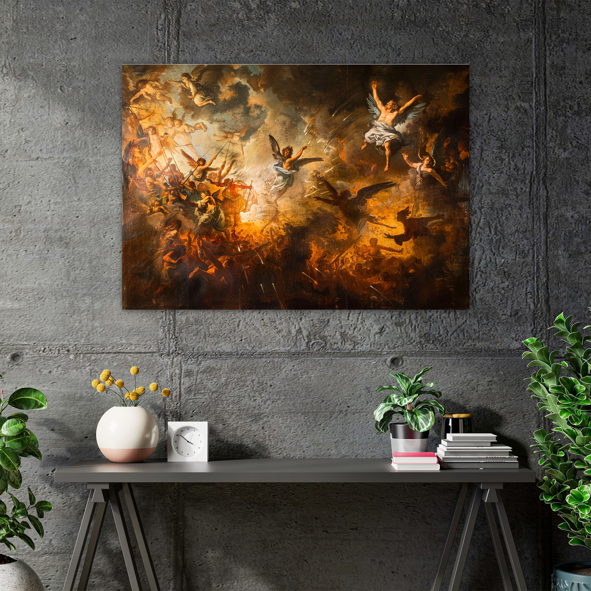 Baroque Style Painting Angels Canvas Print - Baroque, Baroque Style Painting, Wall Art, Home Decoration
